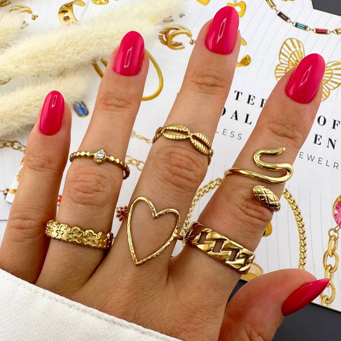 18K gold plated Stainless steel finger ring, Intensity 88666-0