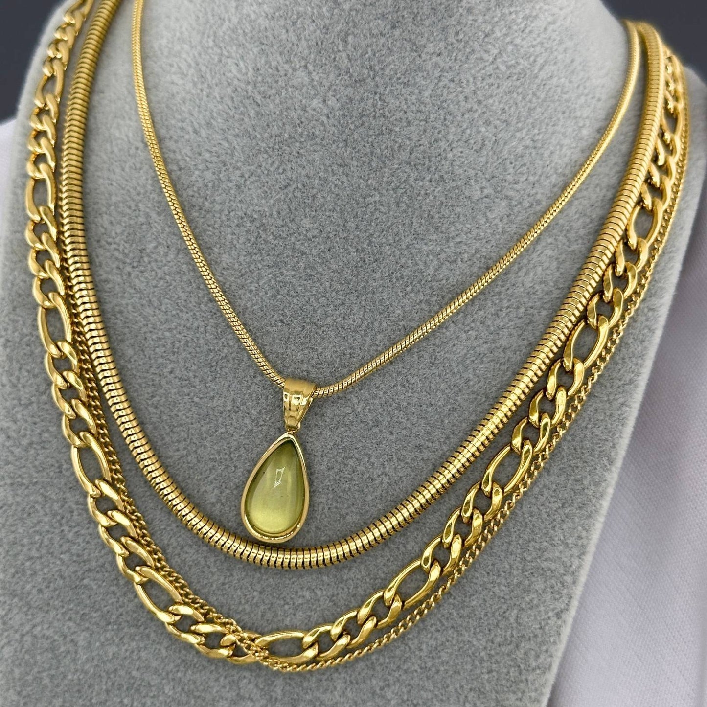 18K gold plated Stainless steel necklace, Intensity 87376-0