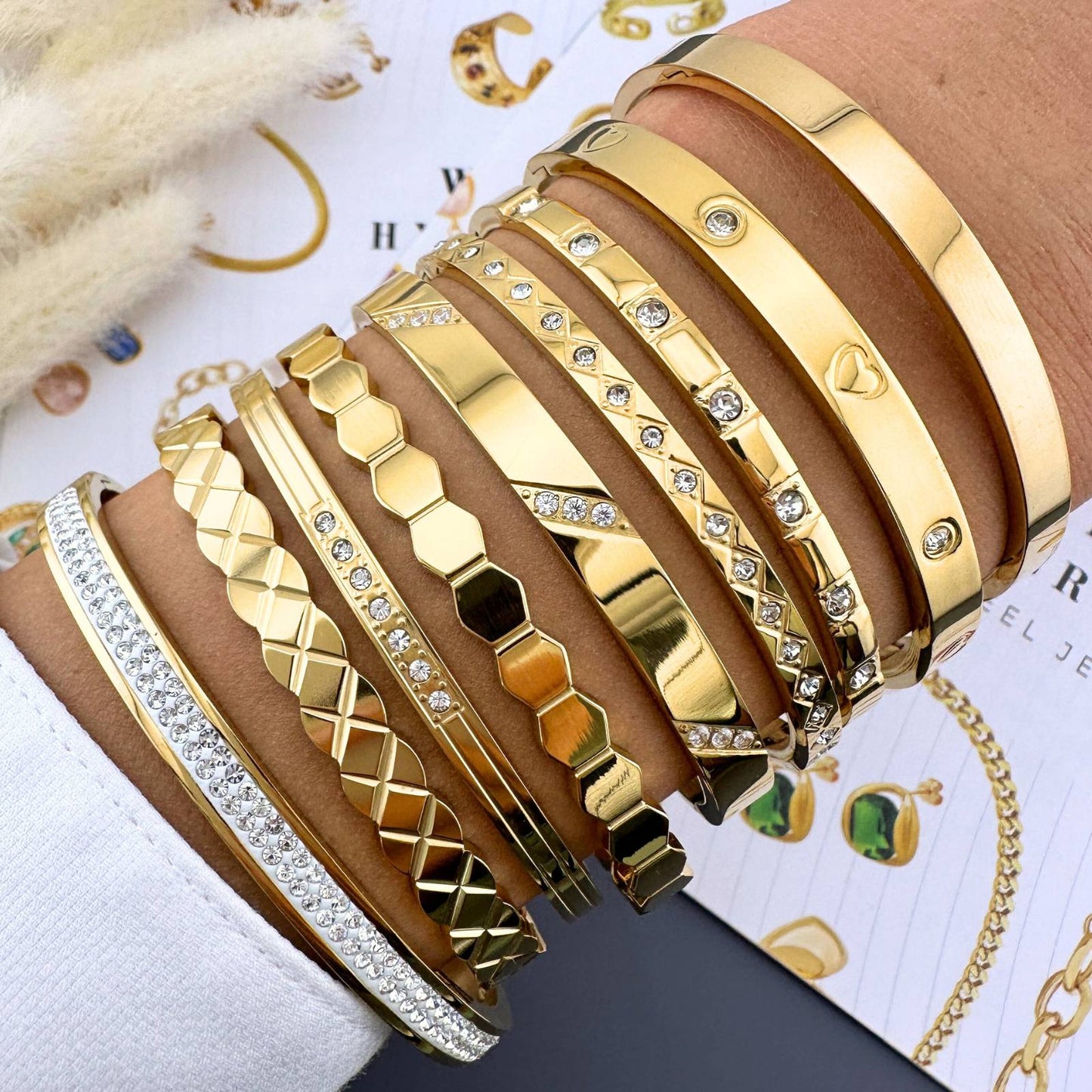 18K gold plated Stainless steel bracelet, Intensity 88184-0