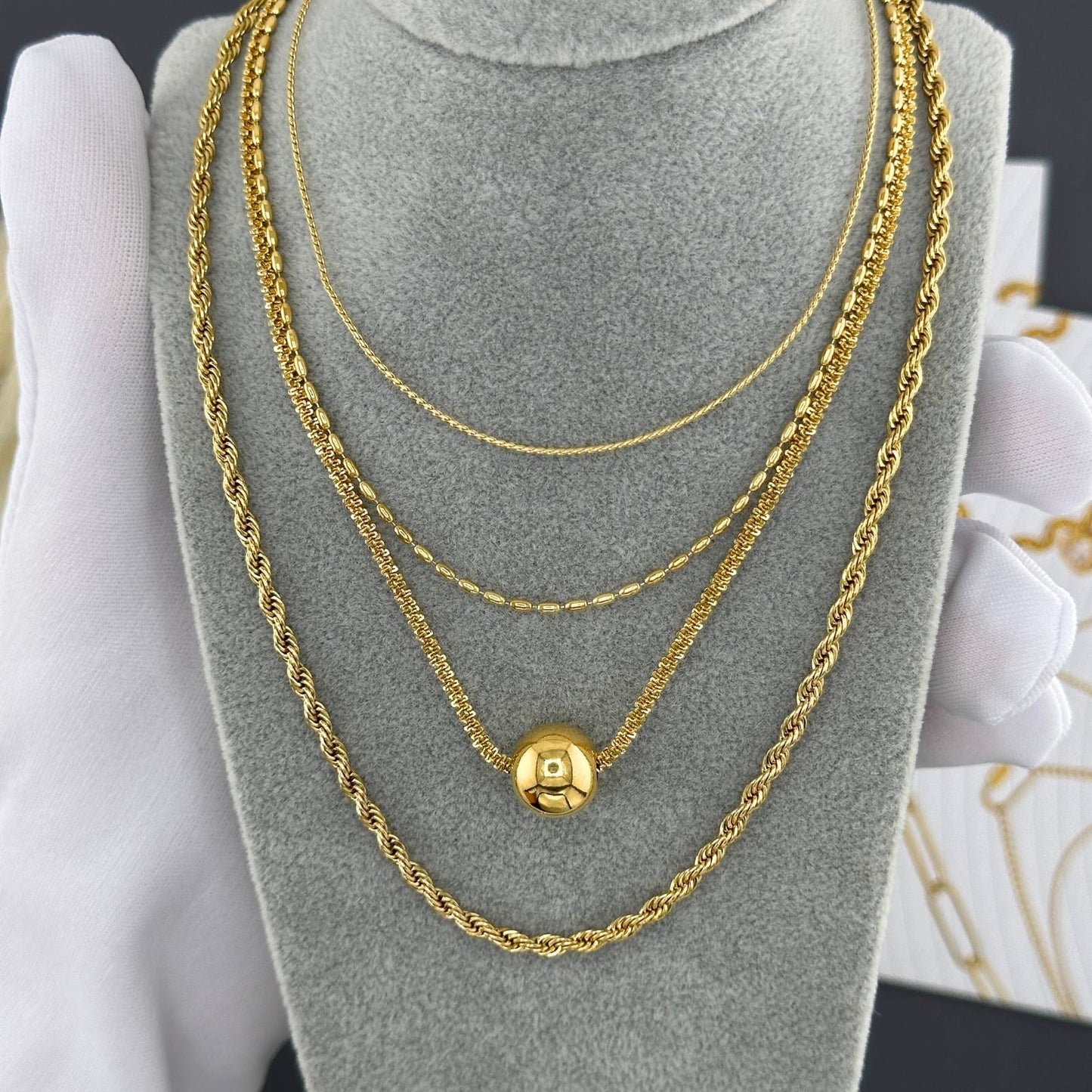 18K gold plated Stainless steel necklace, Intensity 87819-0
