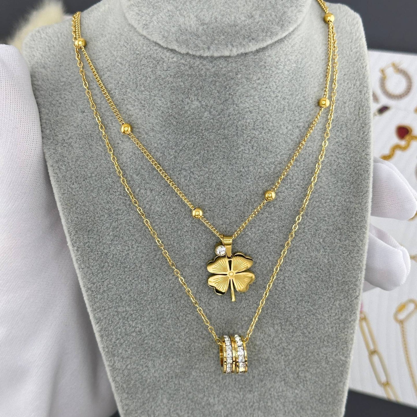 18K gold plated Stainless steel necklace, Intensity 88152-0
