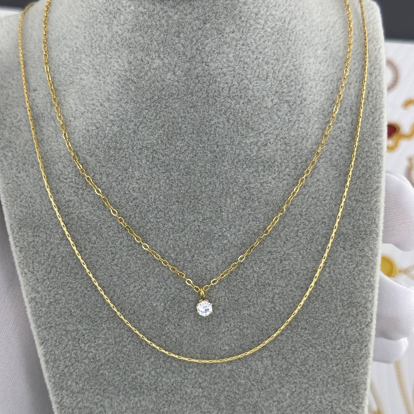 18K gold plated Stainless steel necklace, Intensity 88405-0