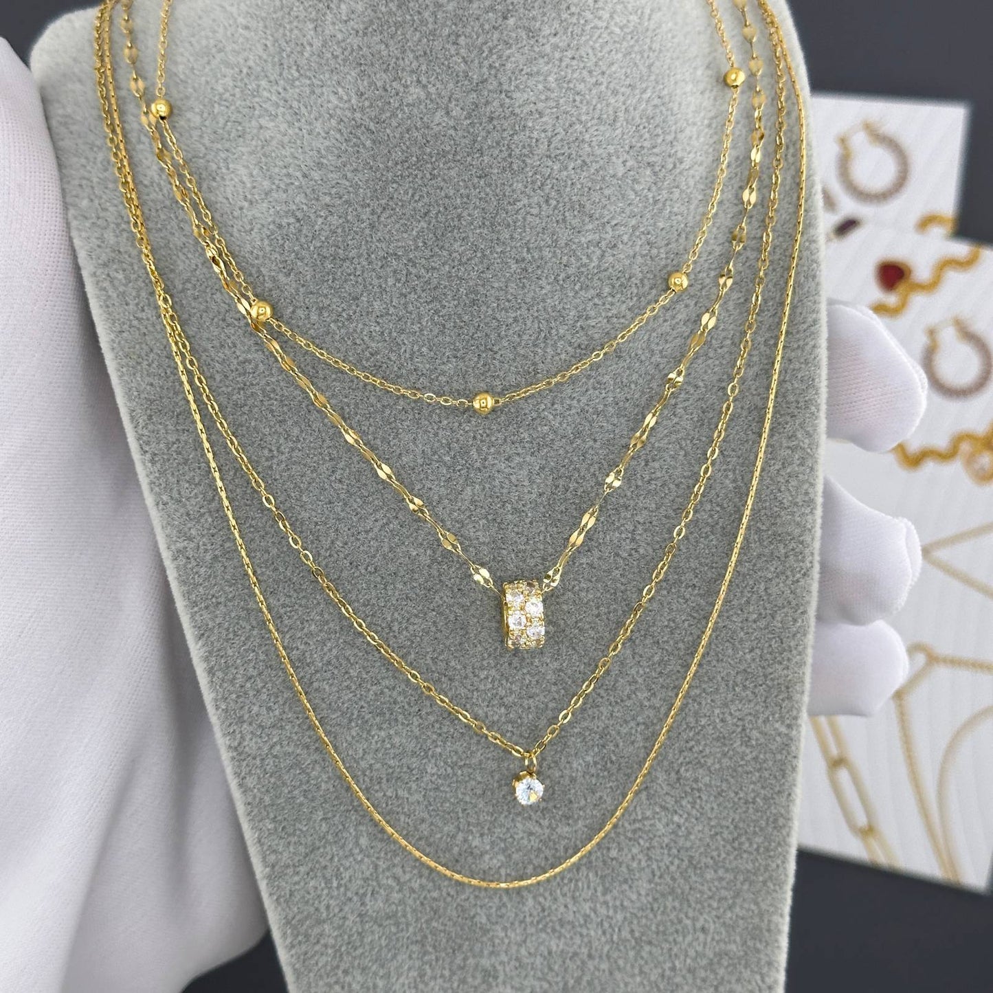 18K gold plated Stainless steel necklace, Intensity 88405-0