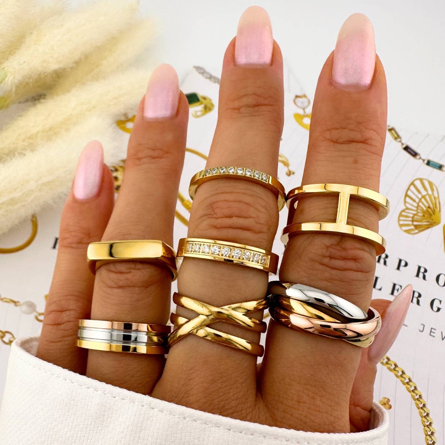 18K gold plated Stainless steel finger ring, Intensity 87634-0