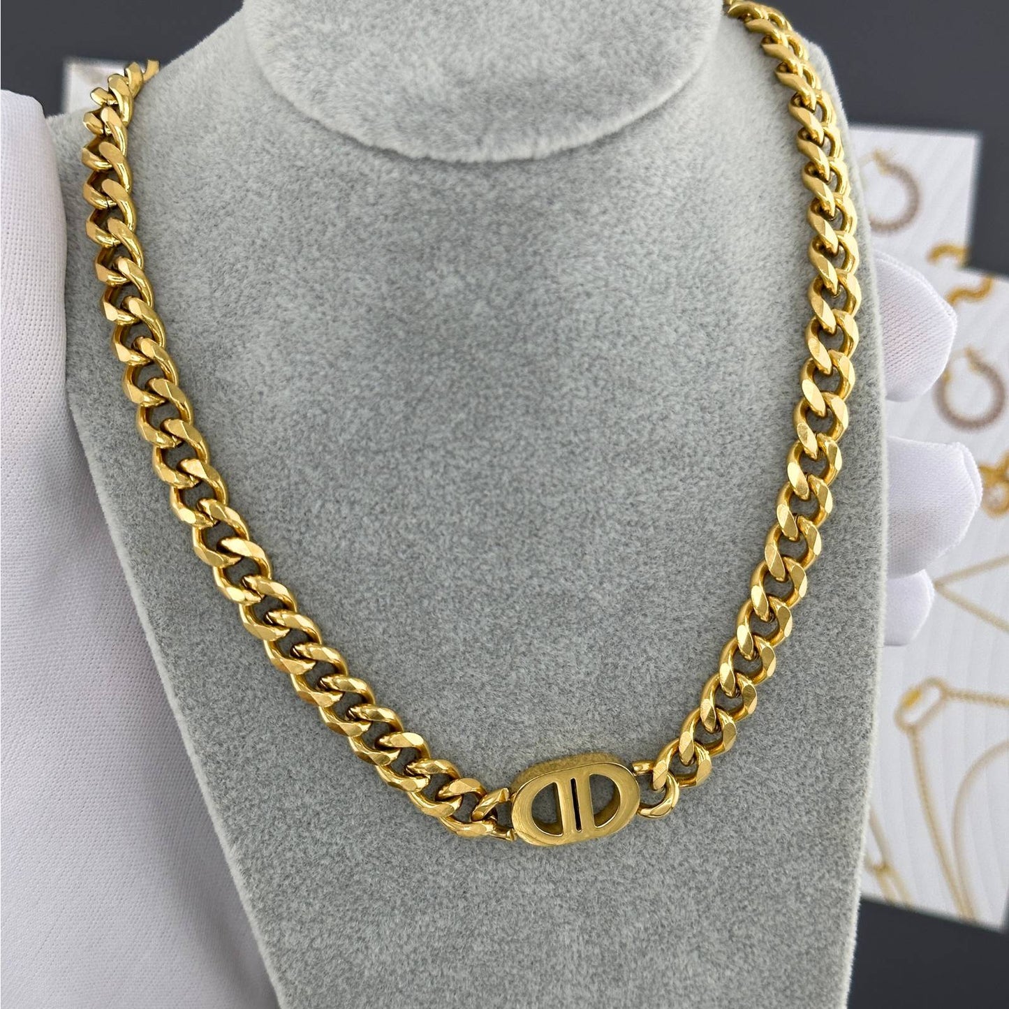 18K gold plated Stainless steel necklace, Intensity 87331-0