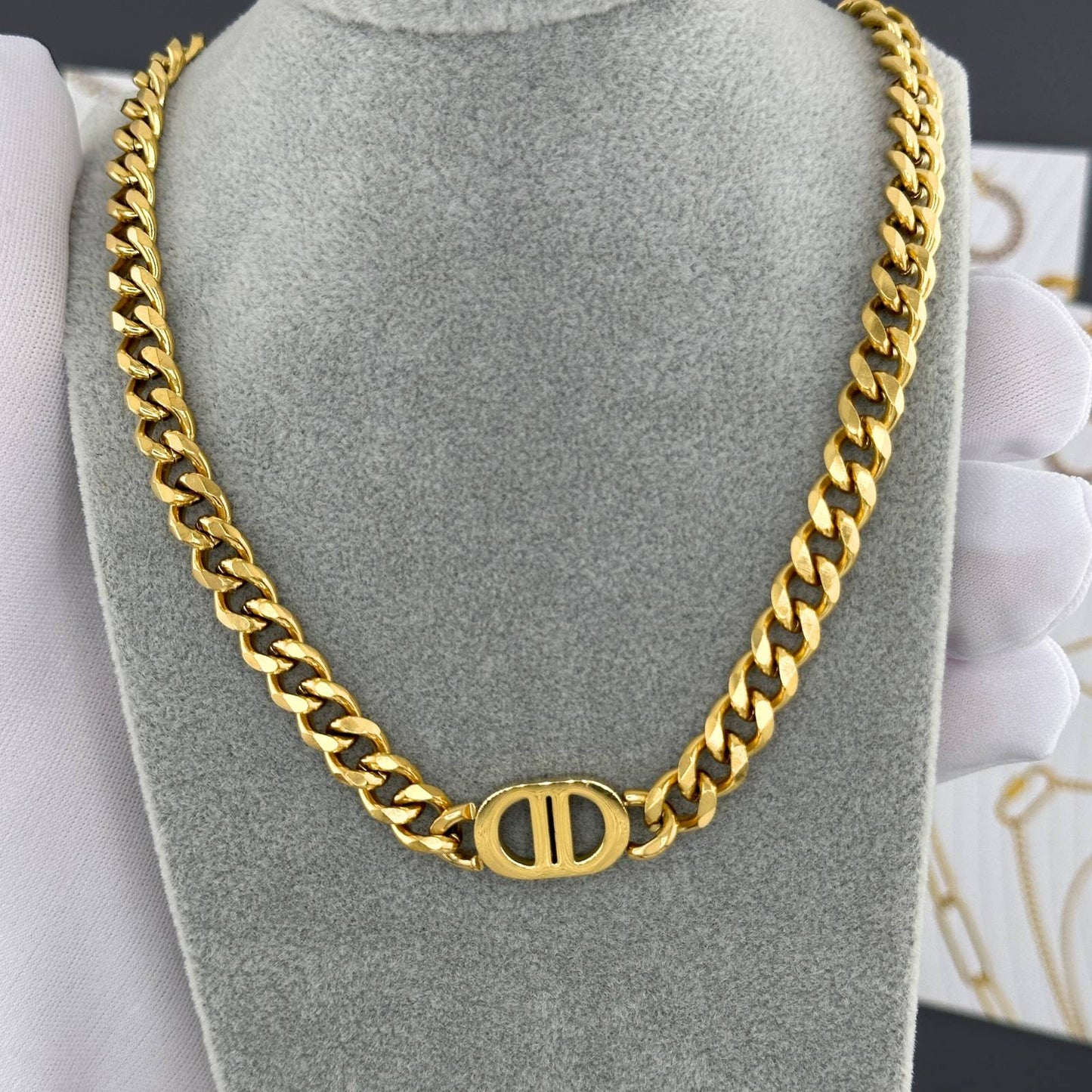 18K gold plated Stainless steel necklace, Intensity 87331-0