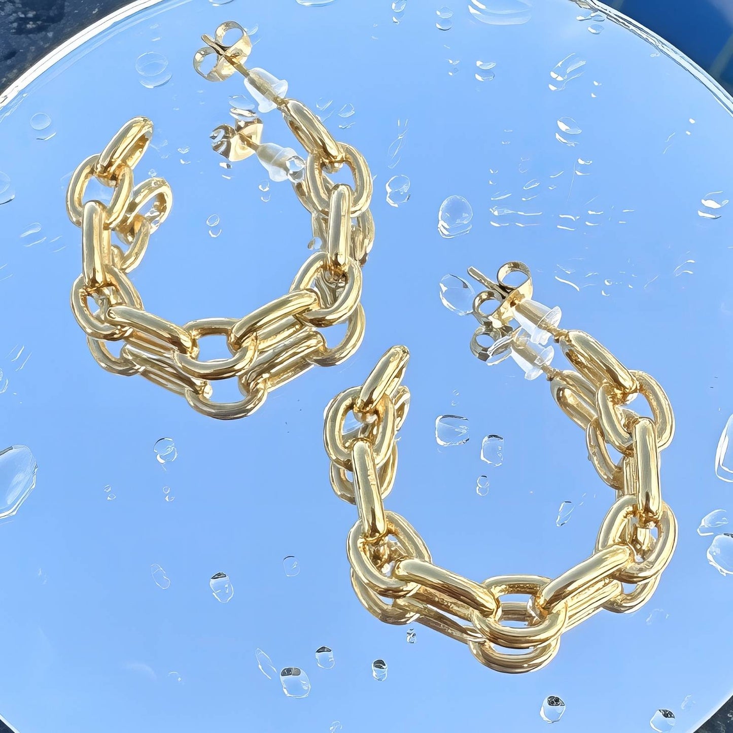 18K gold plated Stainless steel earrings, Intensity 88013-0