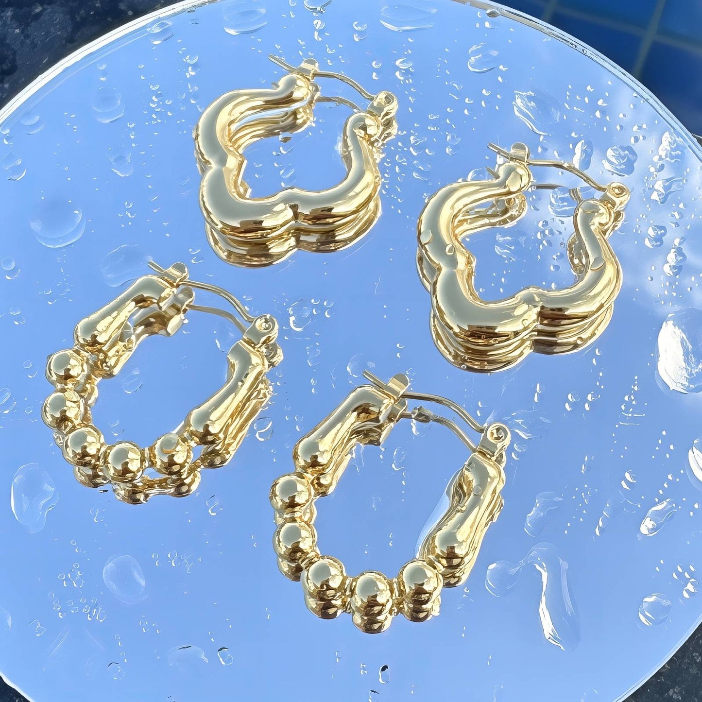 18K gold plated Stainless steel earrings, Intensity 89305-0
