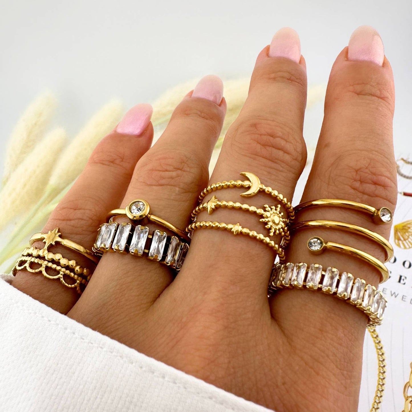 18K gold plated Stainless steel finger ring, Intensity 87103-0
