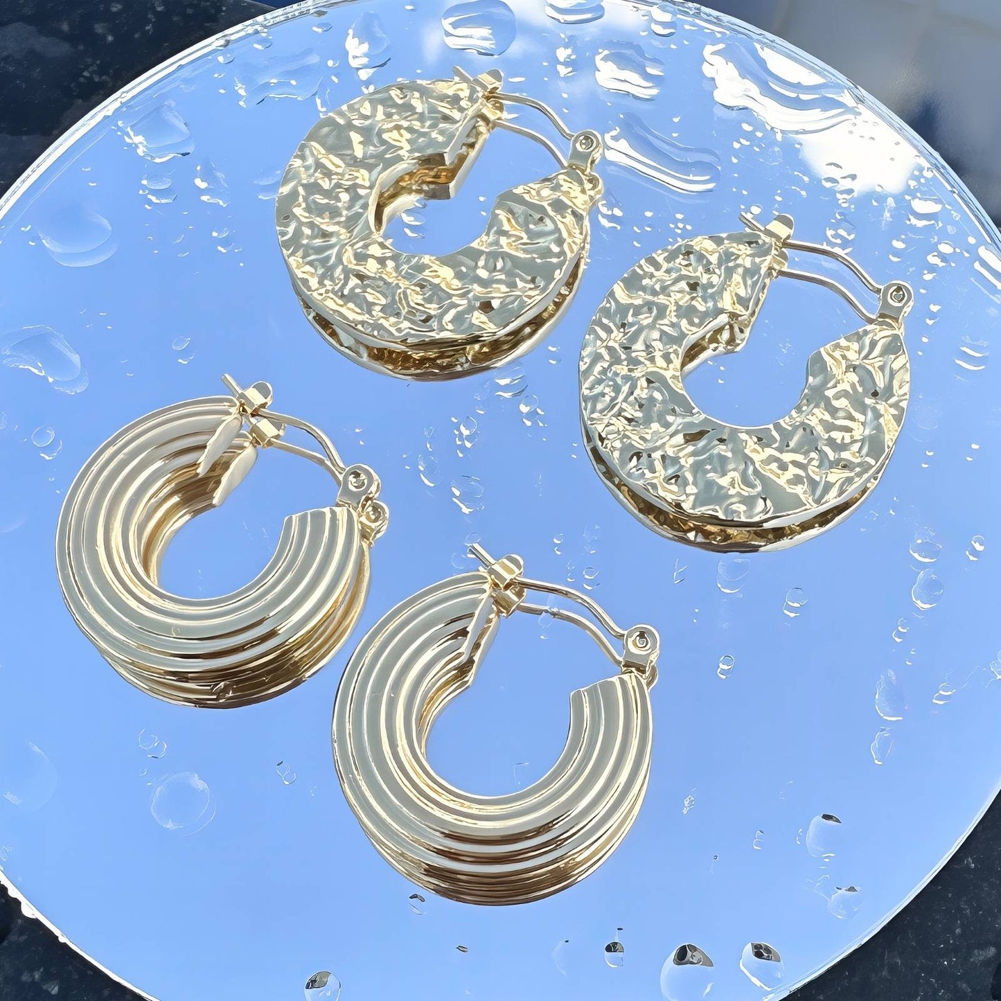 18K gold plated Stainless steel earrings, Intensity 89343-0