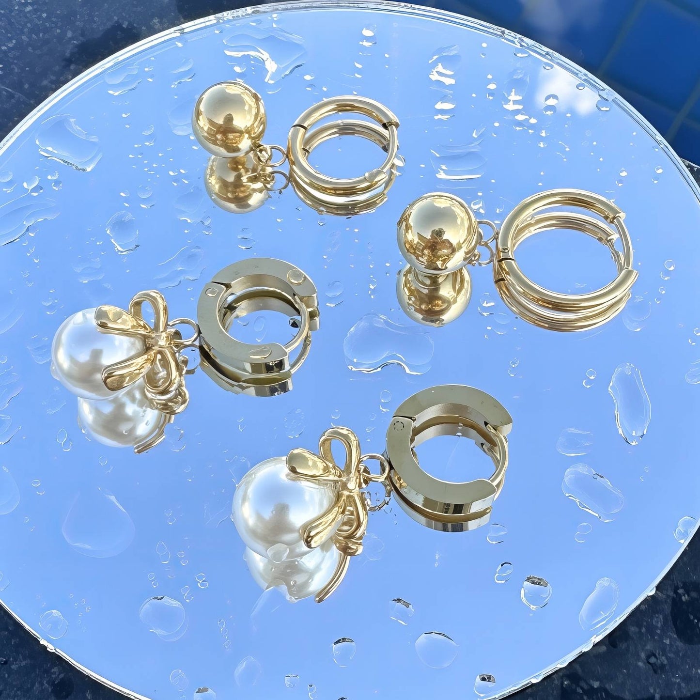 18K gold plated Stainless steel earrings, Intensity 87965-0