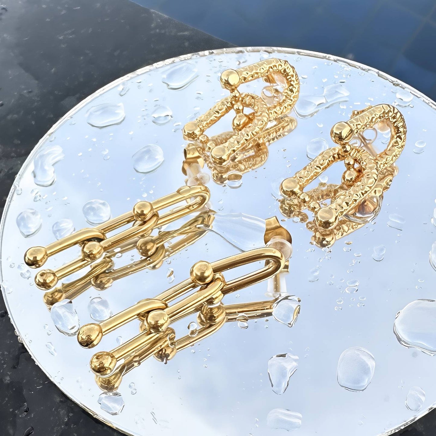 18K gold plated Stainless steel earrings, Intensity 88290-0