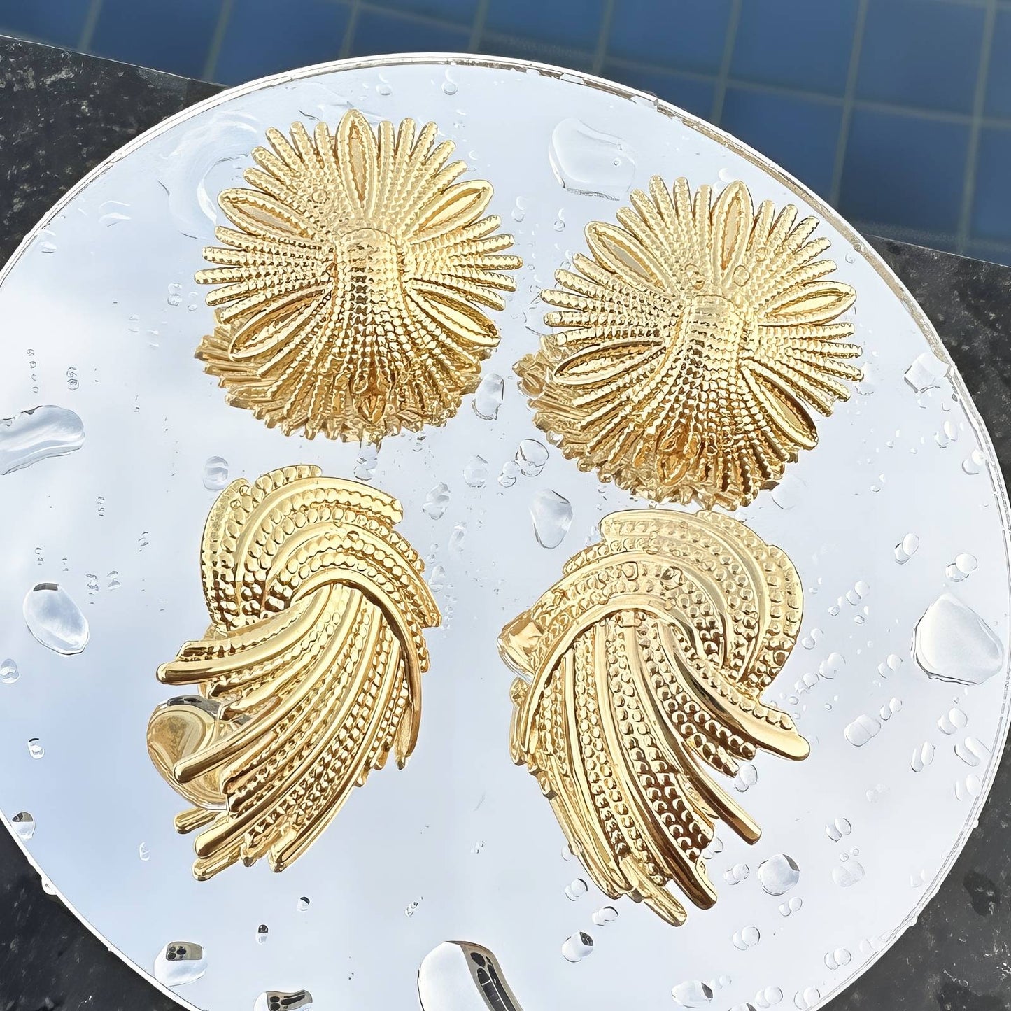 18K gold plated Stainless steel earrings, Intensity 89582-0