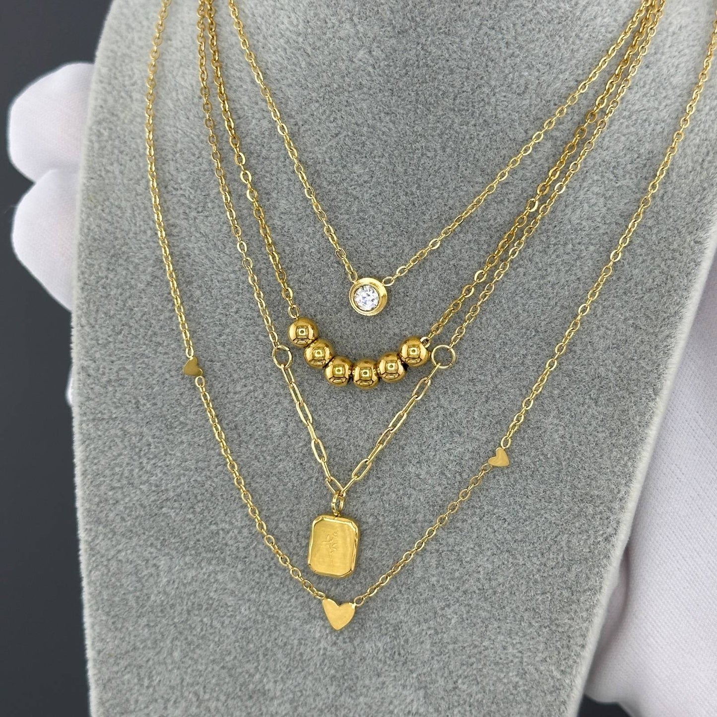 18K gold plated Stainless steel necklace, Intensity 87348-0