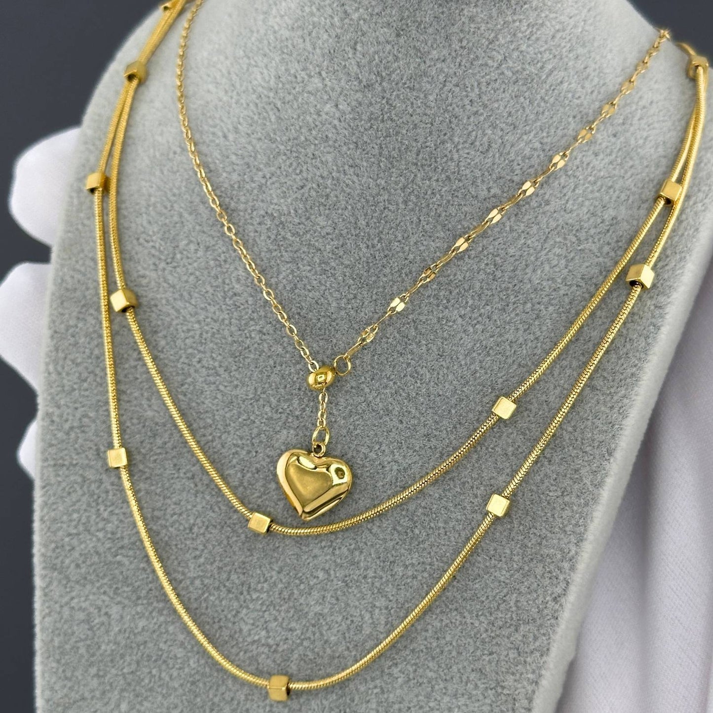 18K gold plated Stainless steel necklace, Intensity 87347-0
