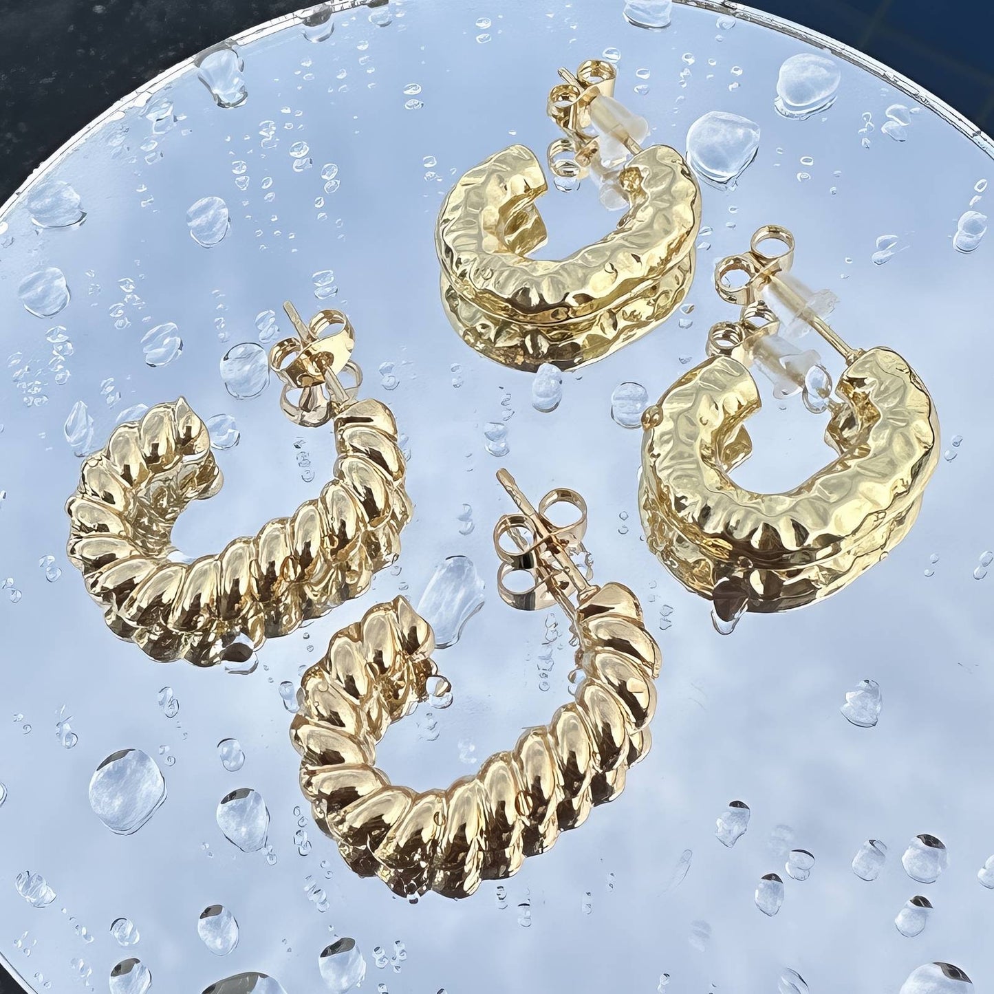 18K gold plated Stainless steel earrings, Intensity 89269-0
