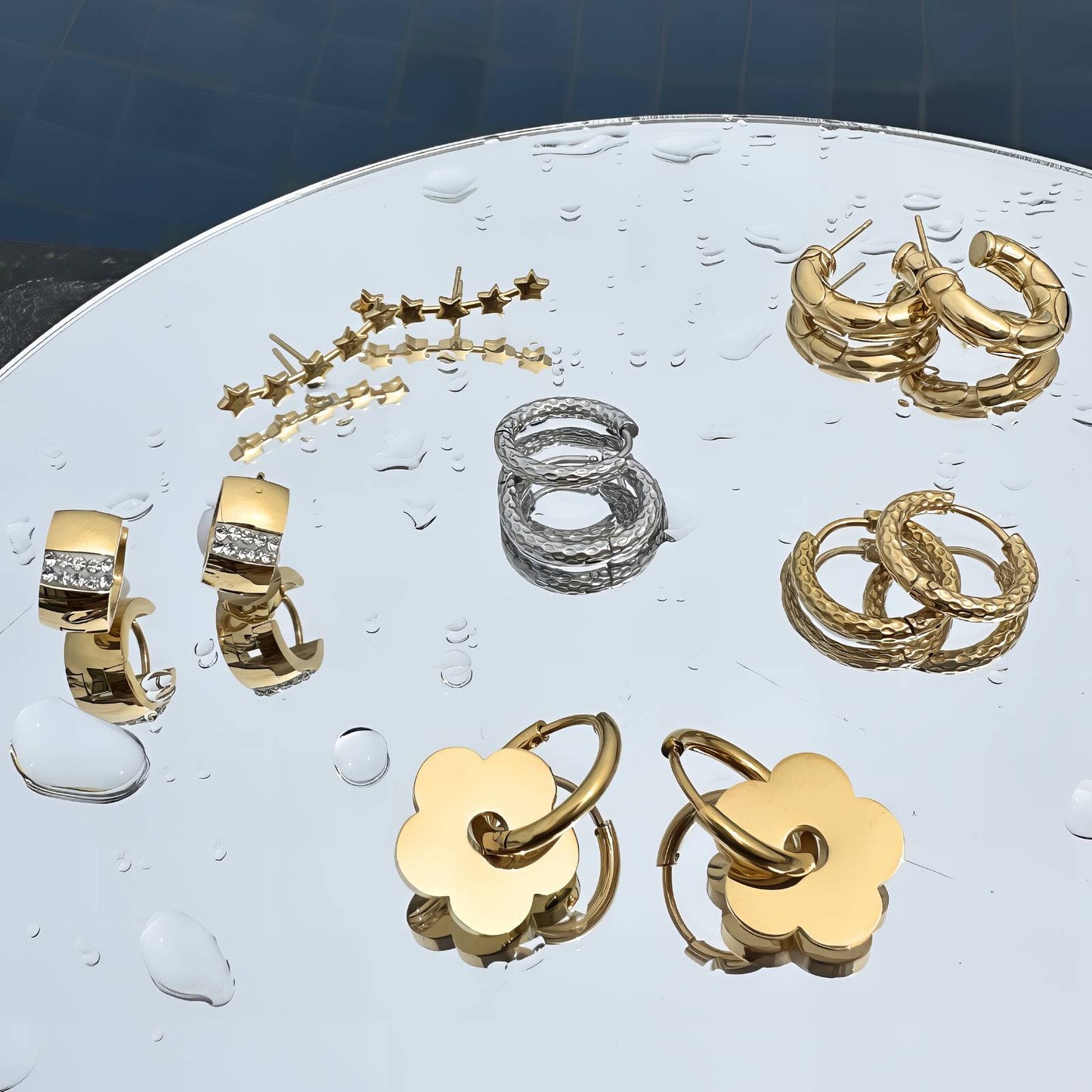 18K gold plated Stainless steel earrings, Intensity 88277-0