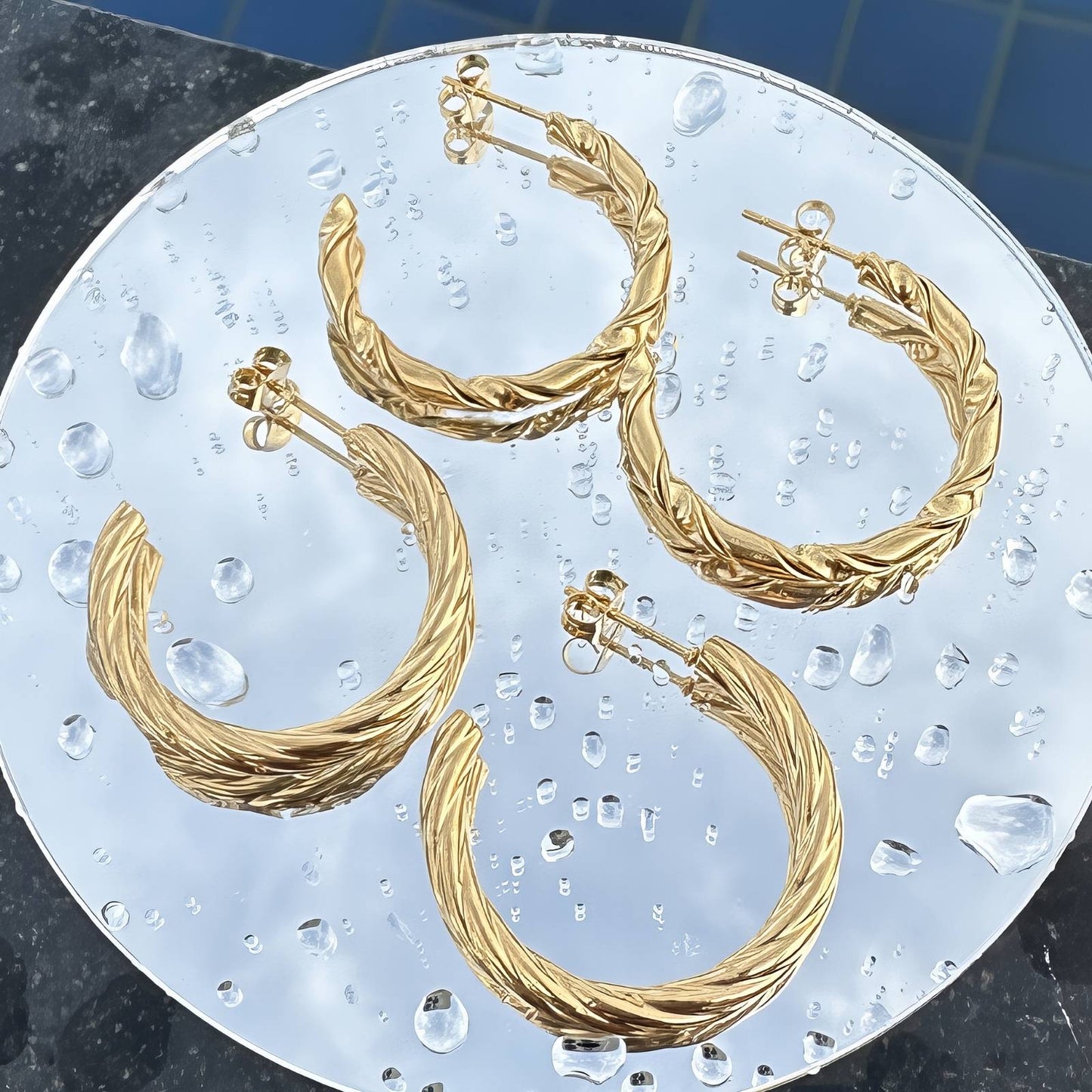 18K gold plated Stainless steel earrings, Intensity 87213-0
