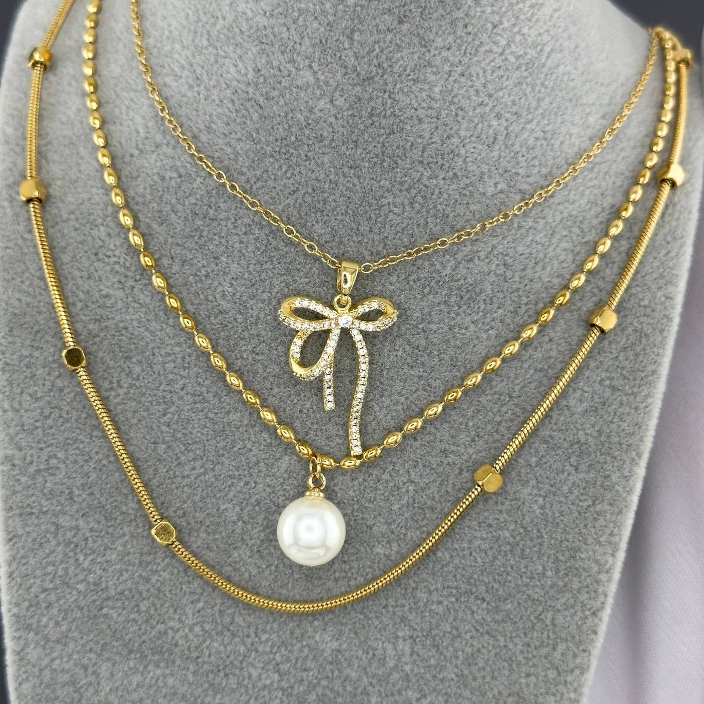 18K gold plated Stainless steel necklace, Intensity 87358-0