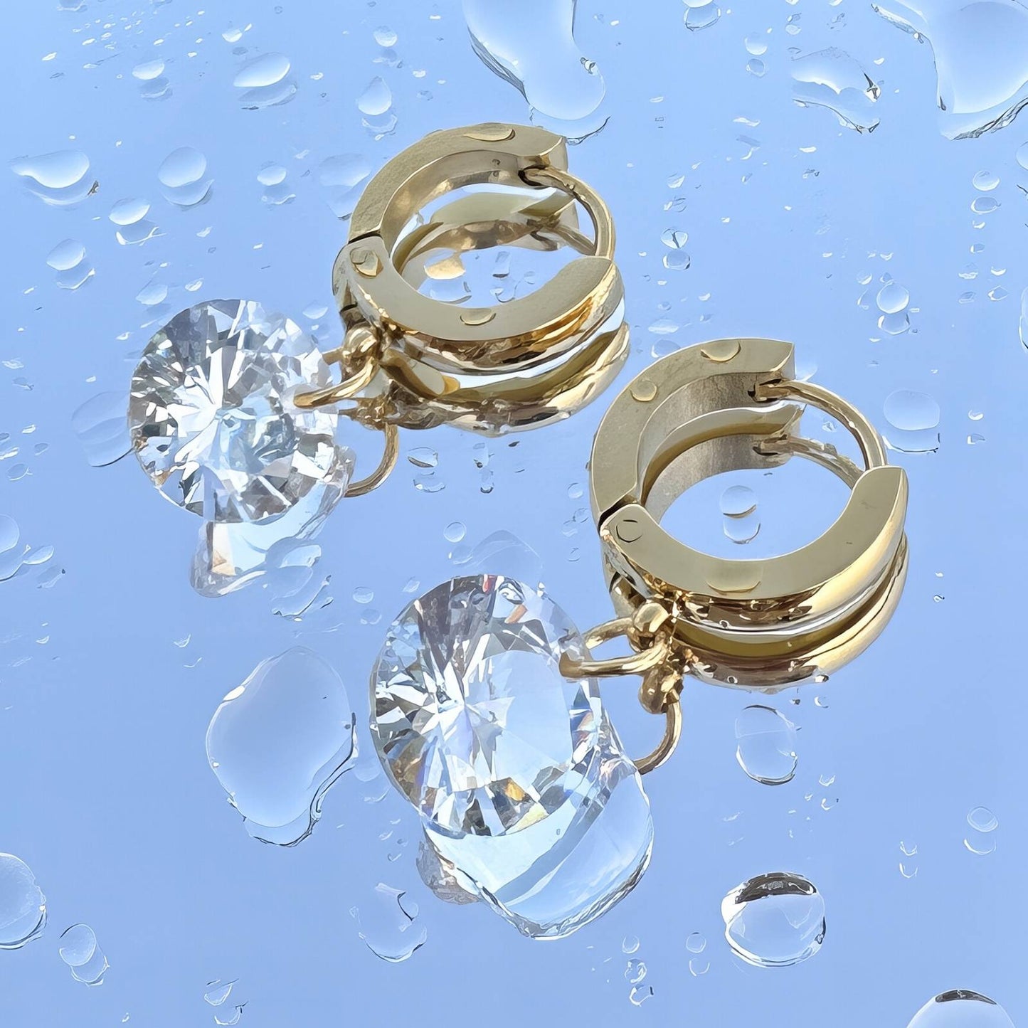 18K gold plated Stainless steel earrings, Intensity 88235-0