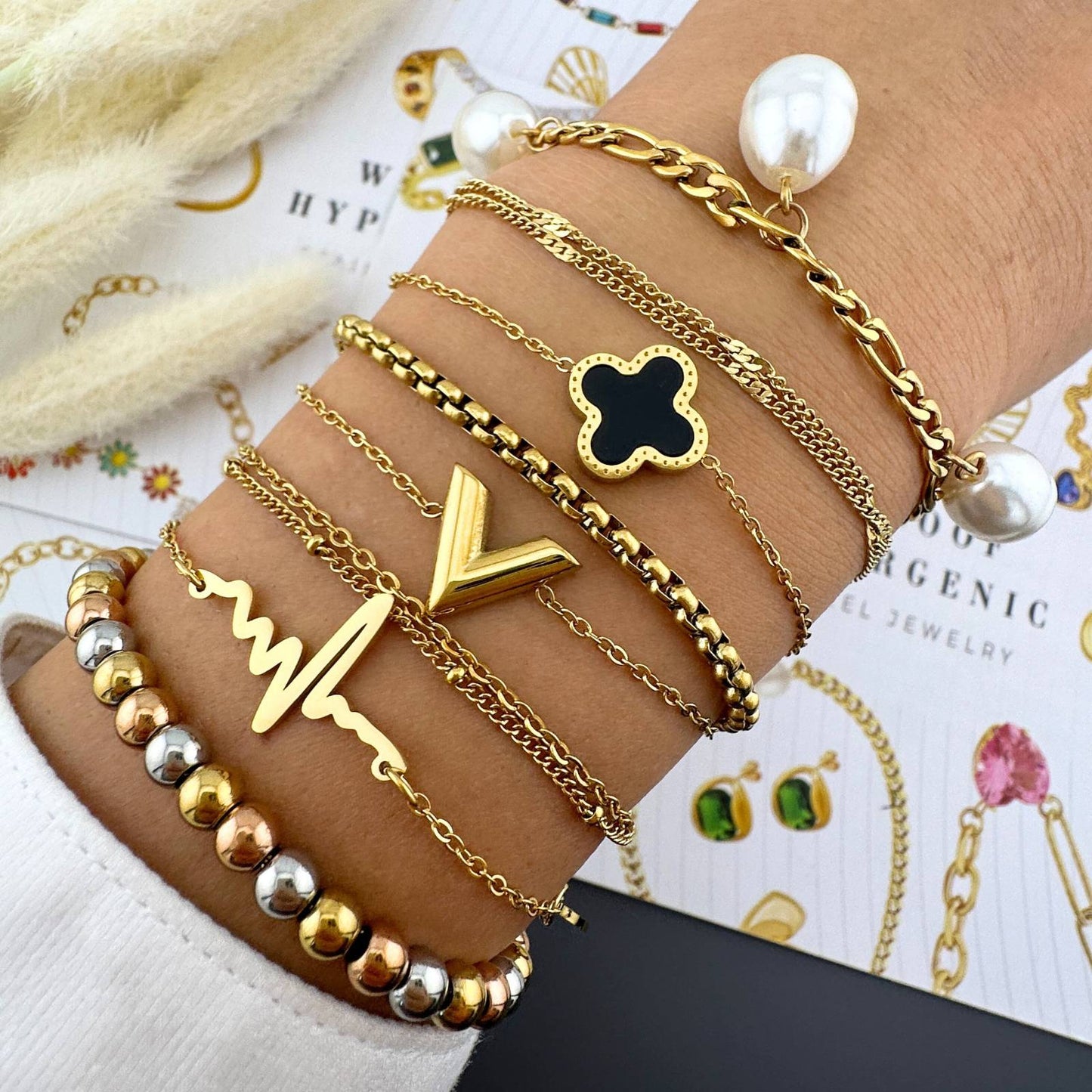 18K gold plated Stainless steel bracelet, Intensity 87788-0