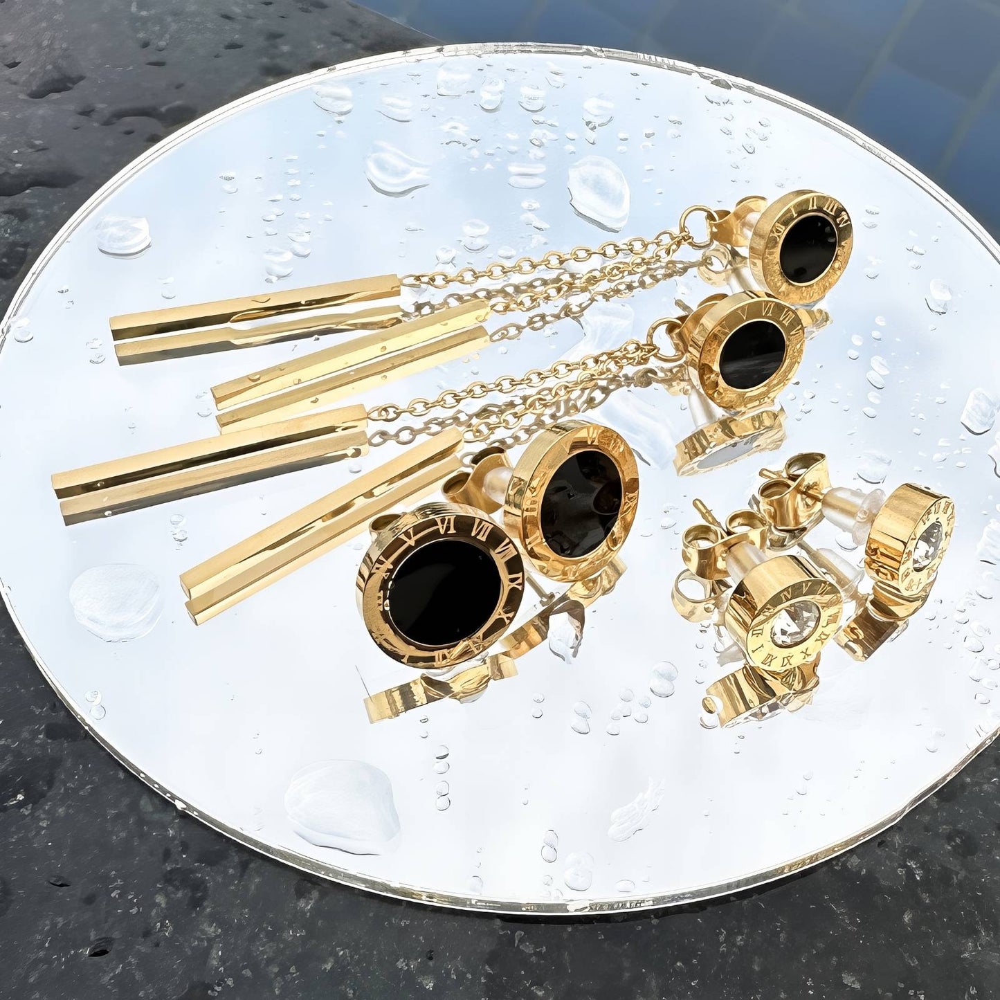 18K gold plated Stainless steel earrings, Intensity 87721-0