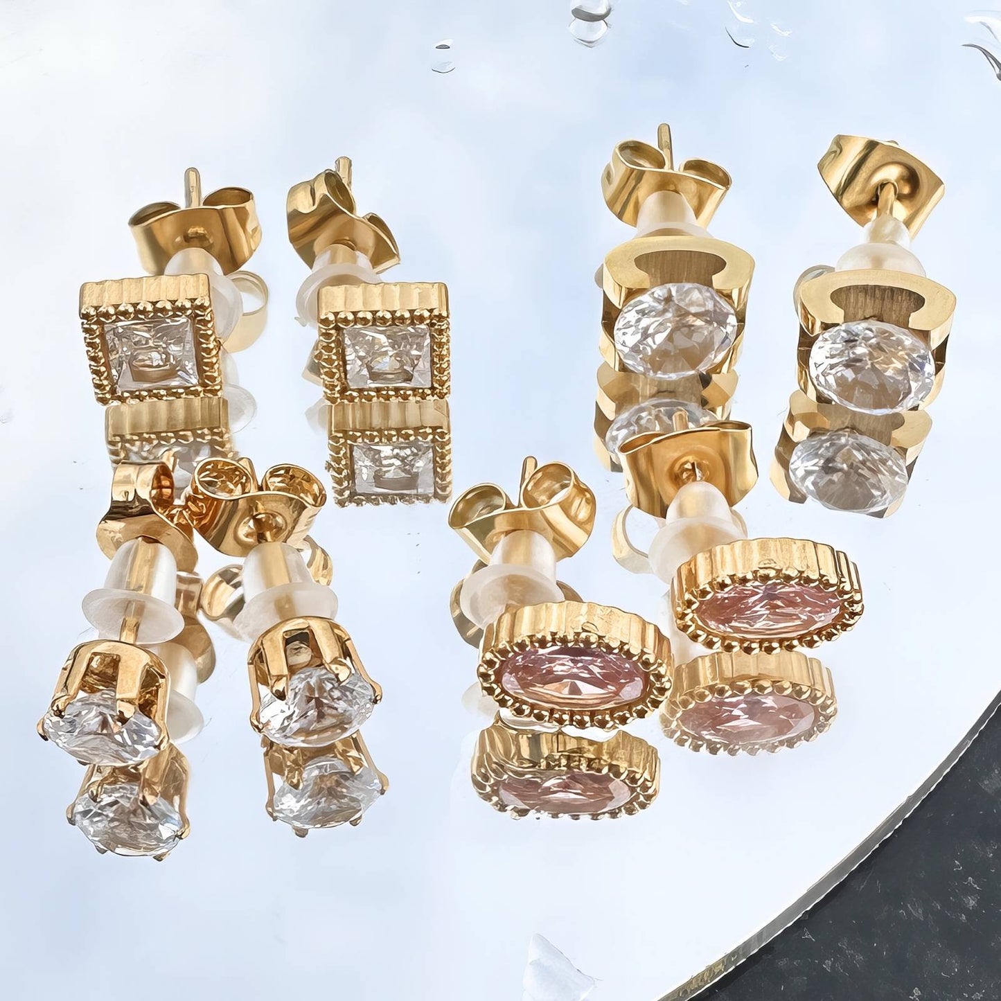 18K gold plated Stainless steel earrings, Intensity 88237-0
