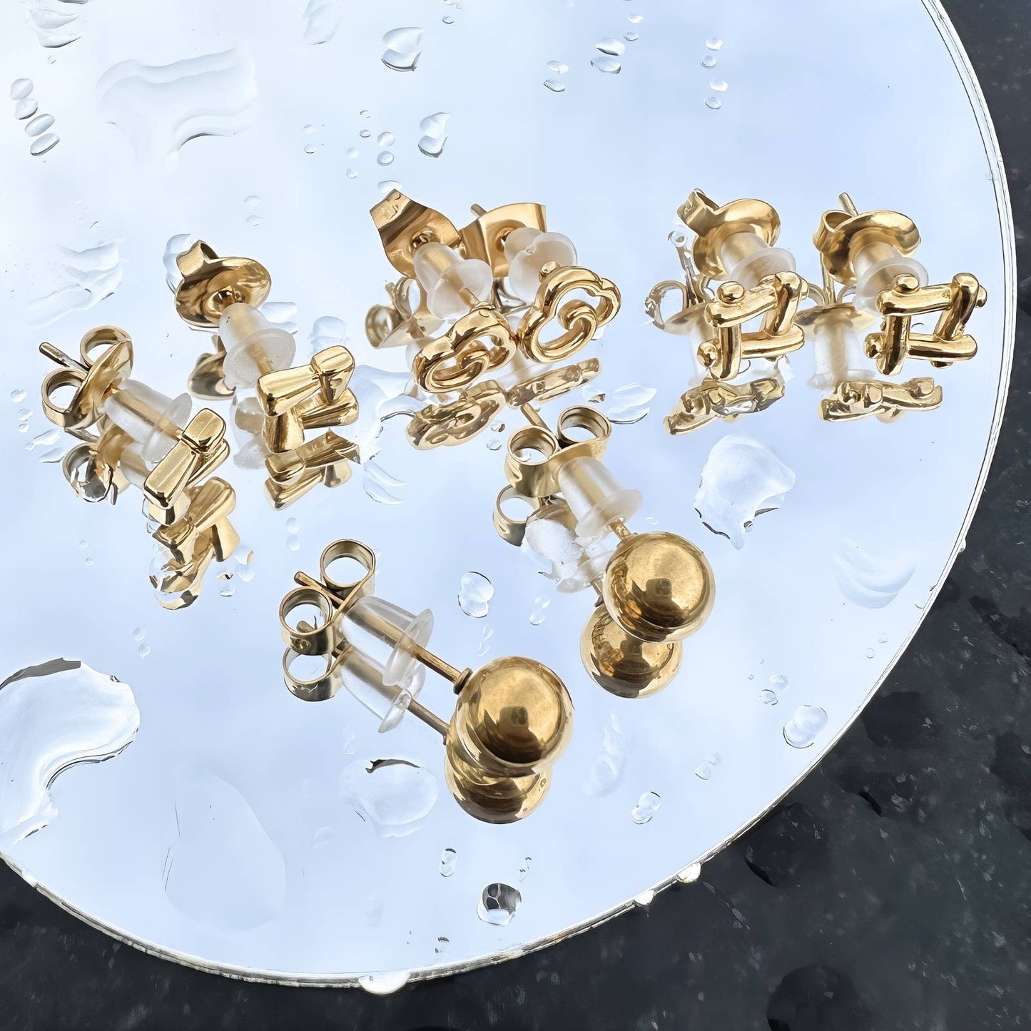 18K gold plated Stainless steel earrings, Intensity 89263-0