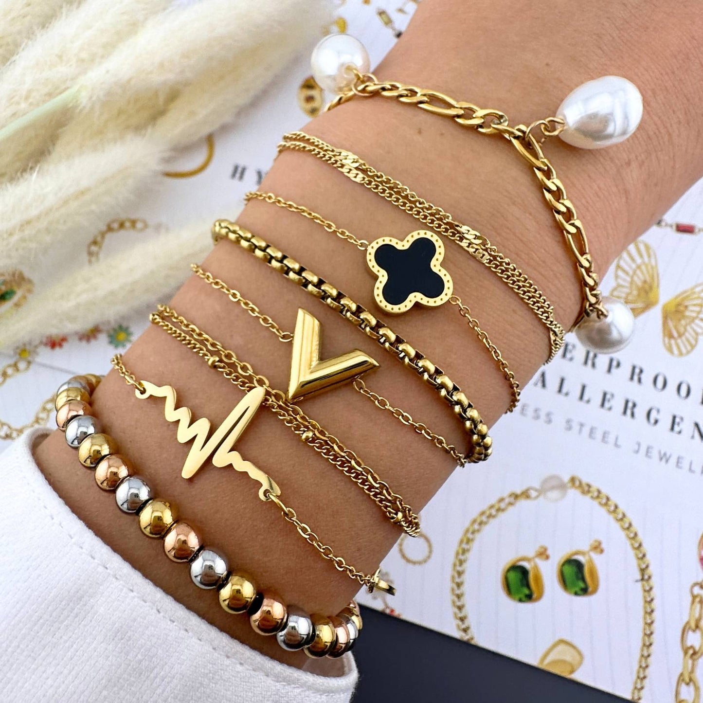 18K gold plated Stainless steel bracelet, Intensity 87788-0
