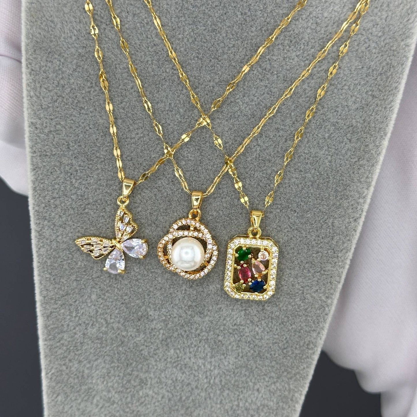 18K gold plated Stainless steel necklace, Intensity 87876-0