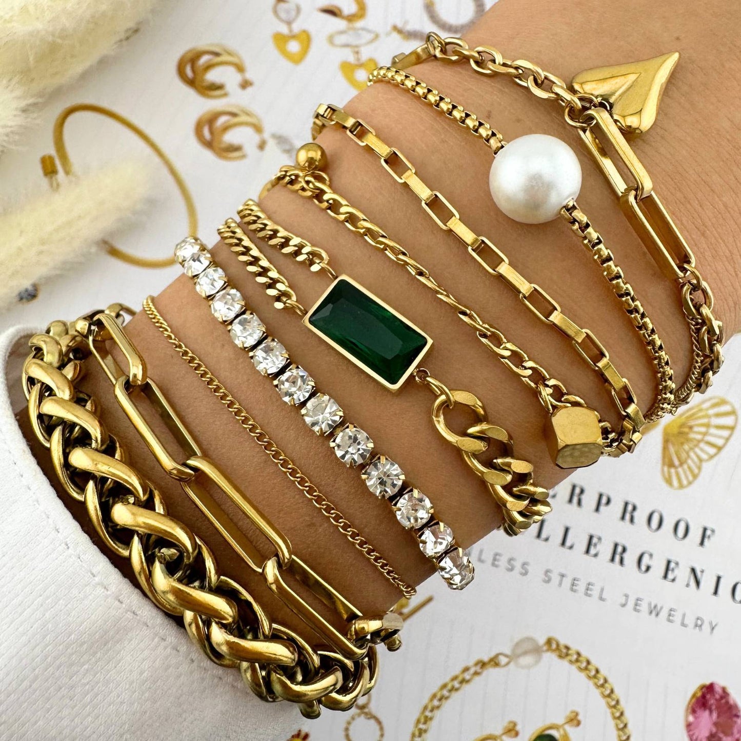 18K gold plated Stainless steel bracelet, Intensity 88231-0