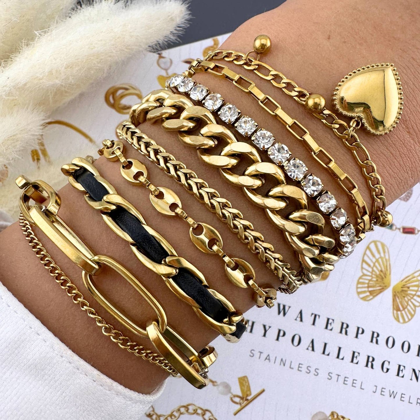 18K gold plated Stainless steel bracelet, Intensity 87289-0