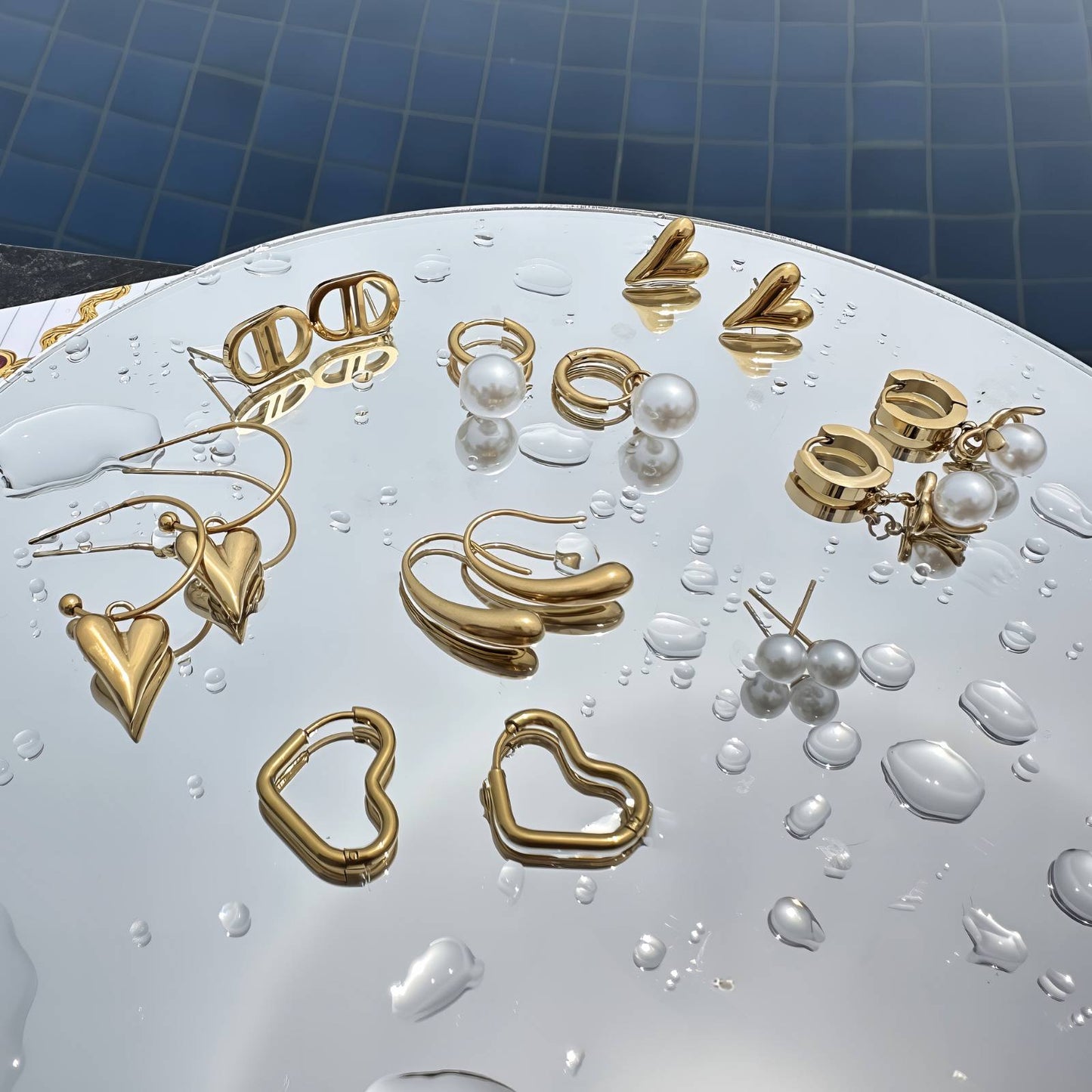18K gold plated Stainless steel earrings, Intensity 87736-0