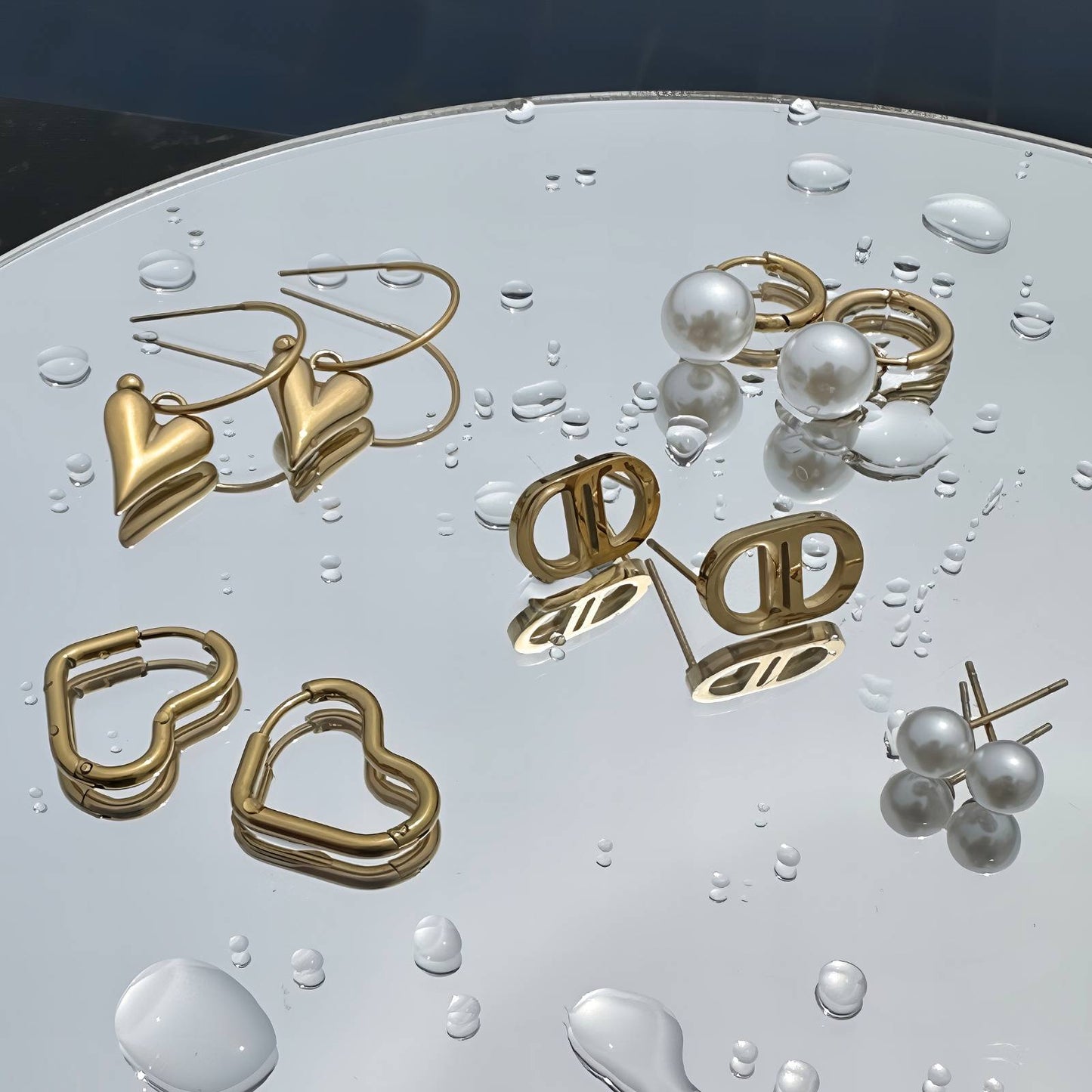 18K gold plated Stainless steel earrings, Intensity 87736-0