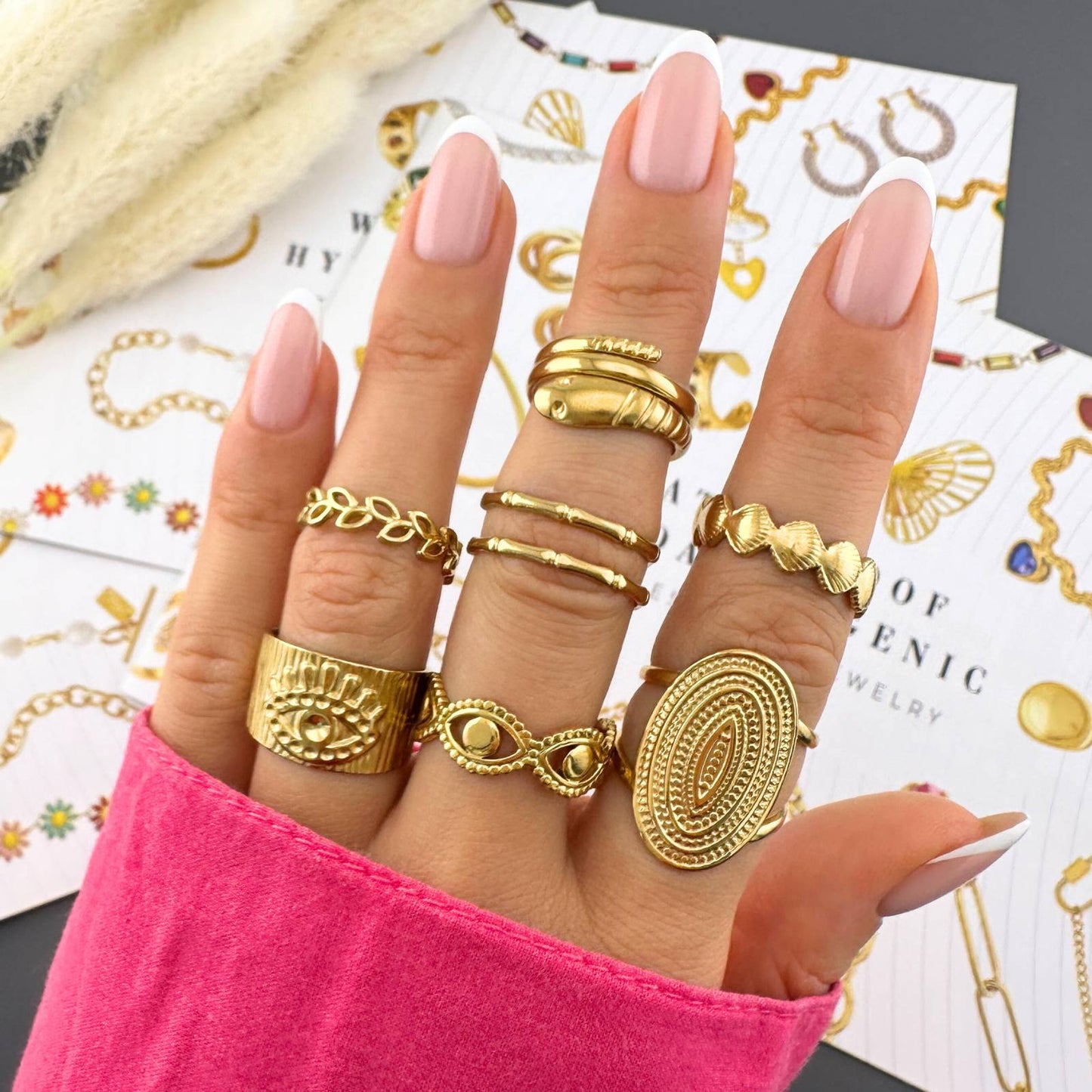 18K gold plated Stainless steel finger ring, Intensity 87112-0