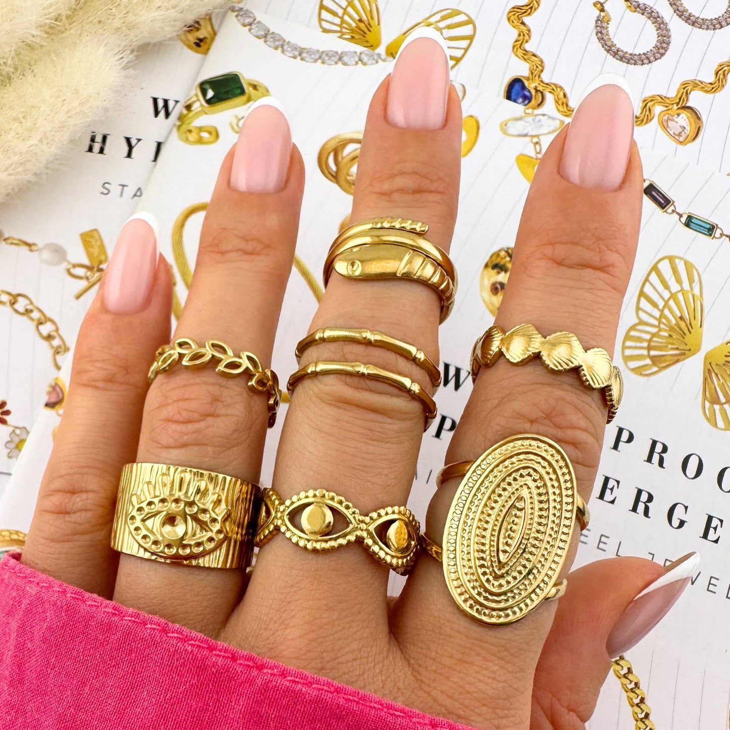 18K gold plated Stainless steel finger ring, Intensity 87112-0