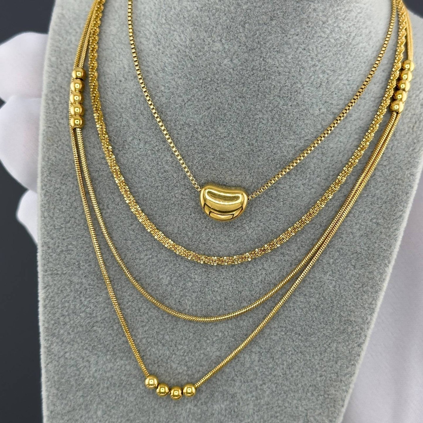 18K gold plated Stainless steel necklace, Intensity 87341-0