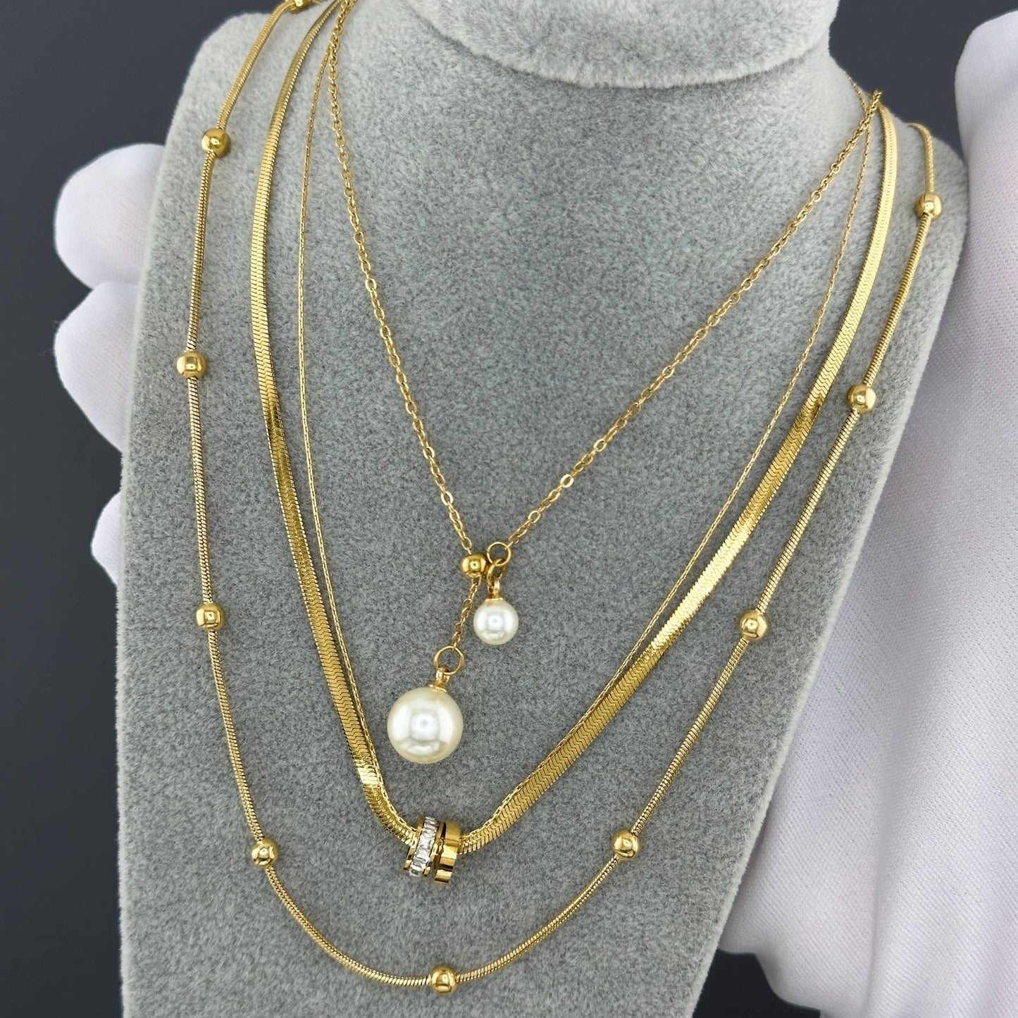 18K gold plated Stainless steel necklace, Intensity 87867-0