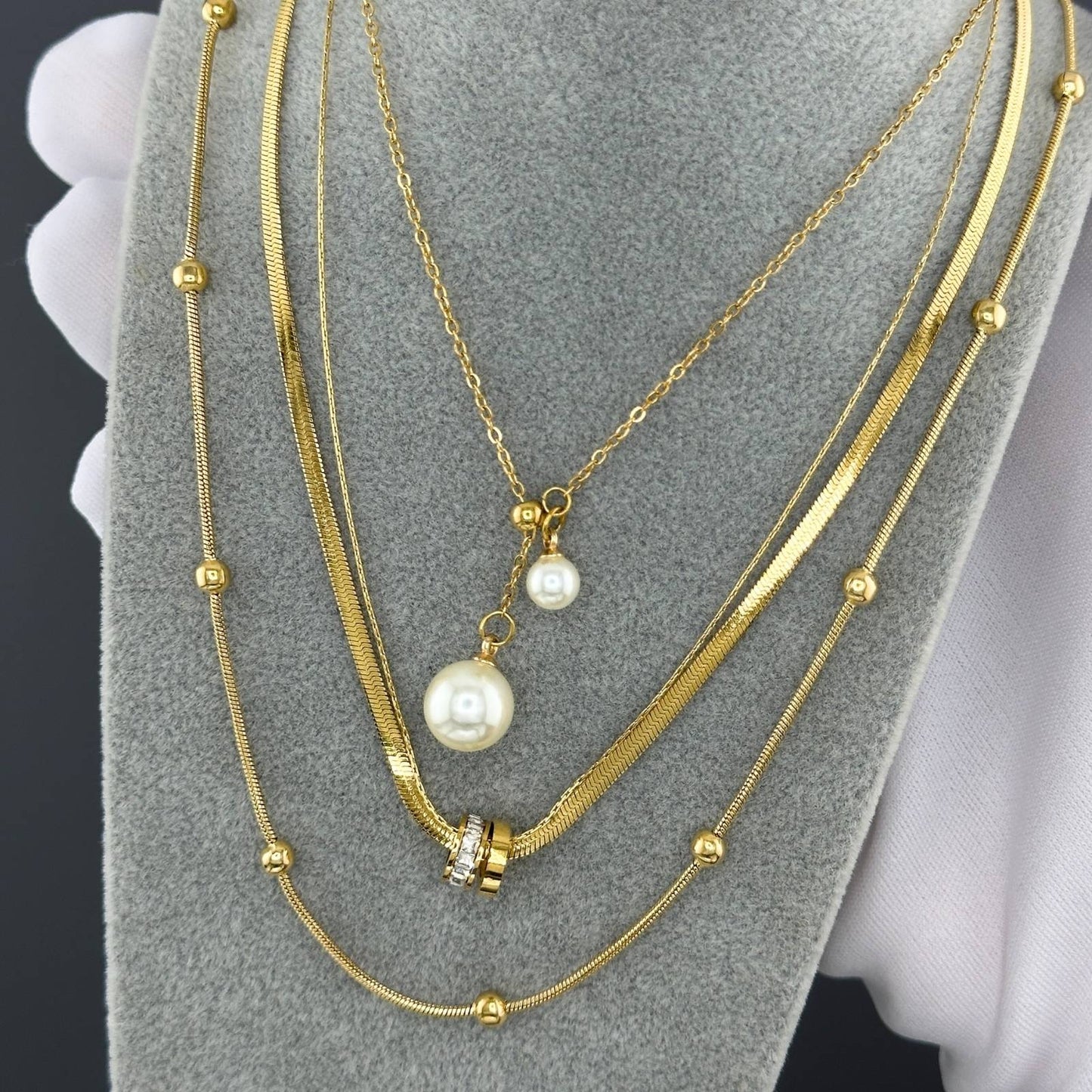 18K gold plated Stainless steel necklace, Intensity 87867-0