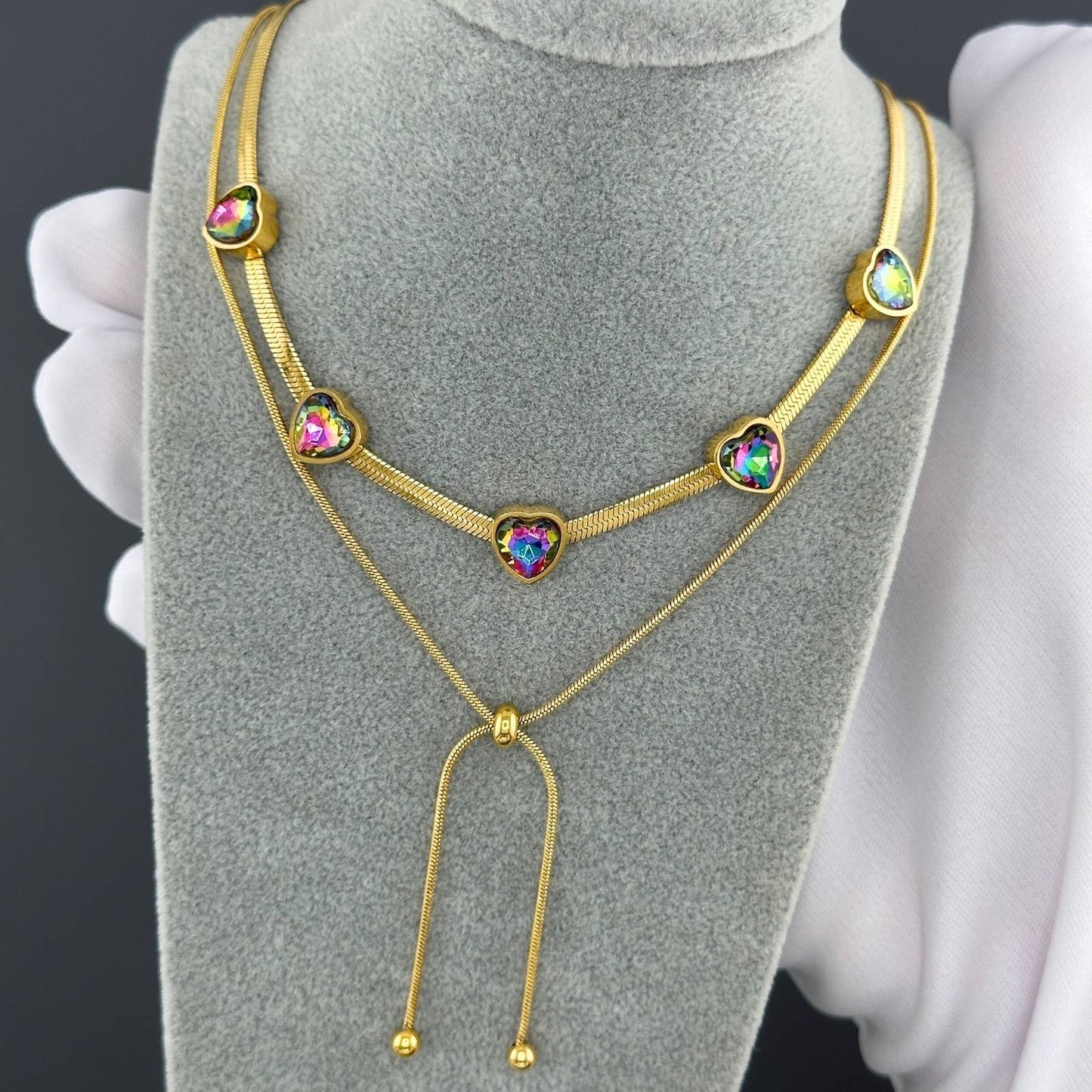 18K gold plated Stainless steel necklace, Intensity 87378-0