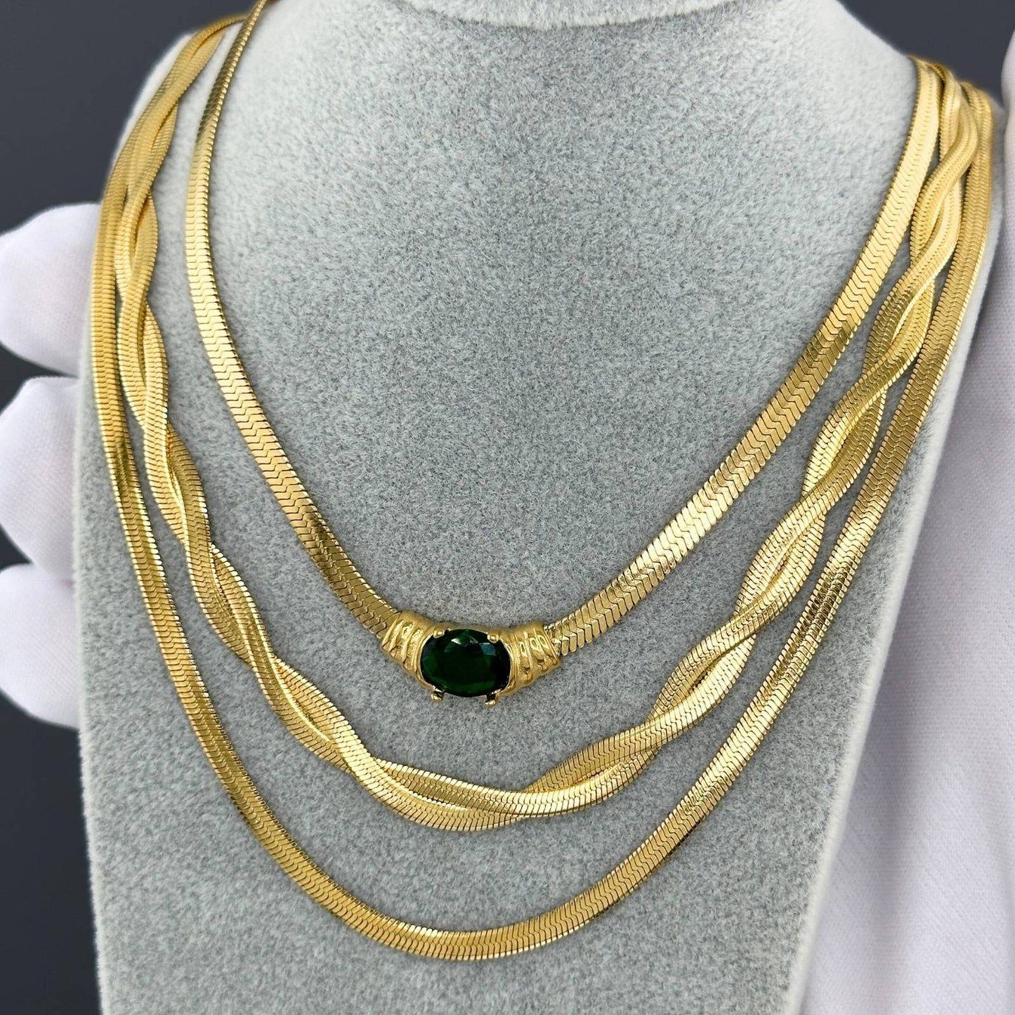 18K gold plated Stainless steel necklace, Intensity 87342-0