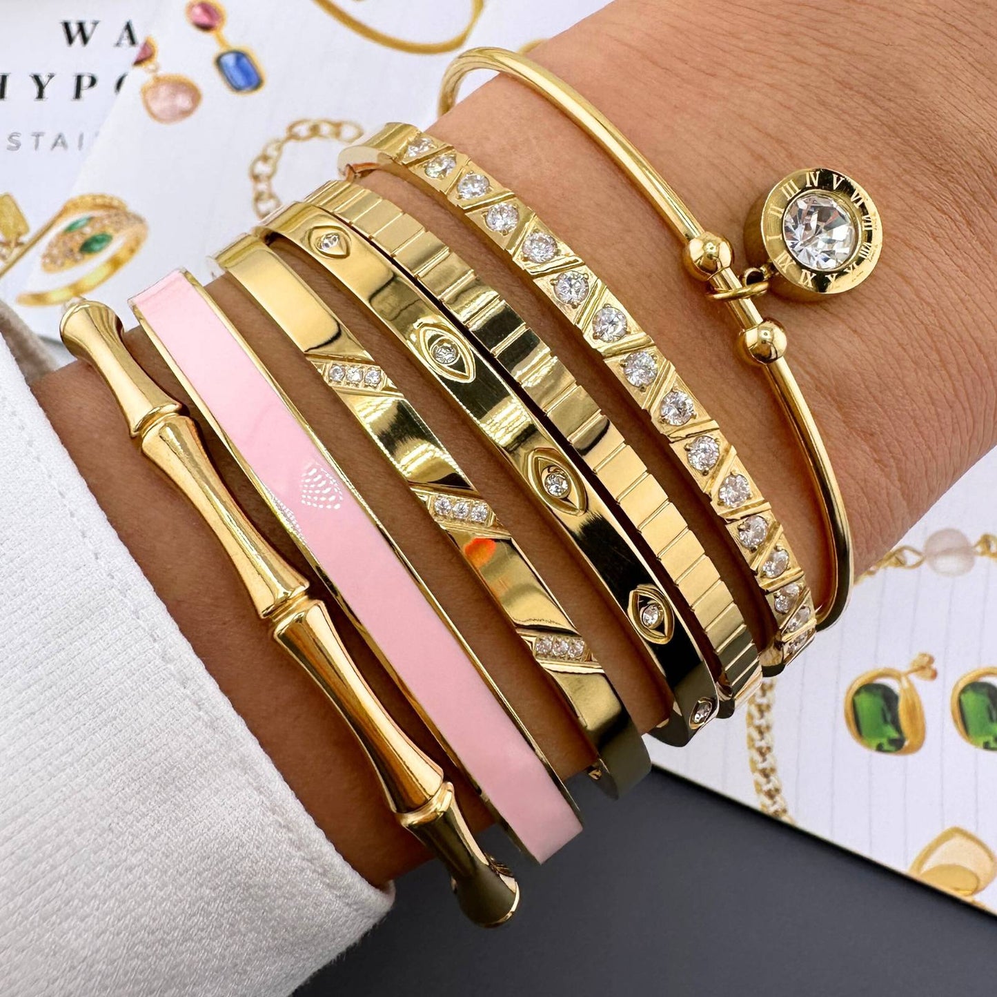 18K gold plated Stainless steel bracelet, Intensity 87792-0