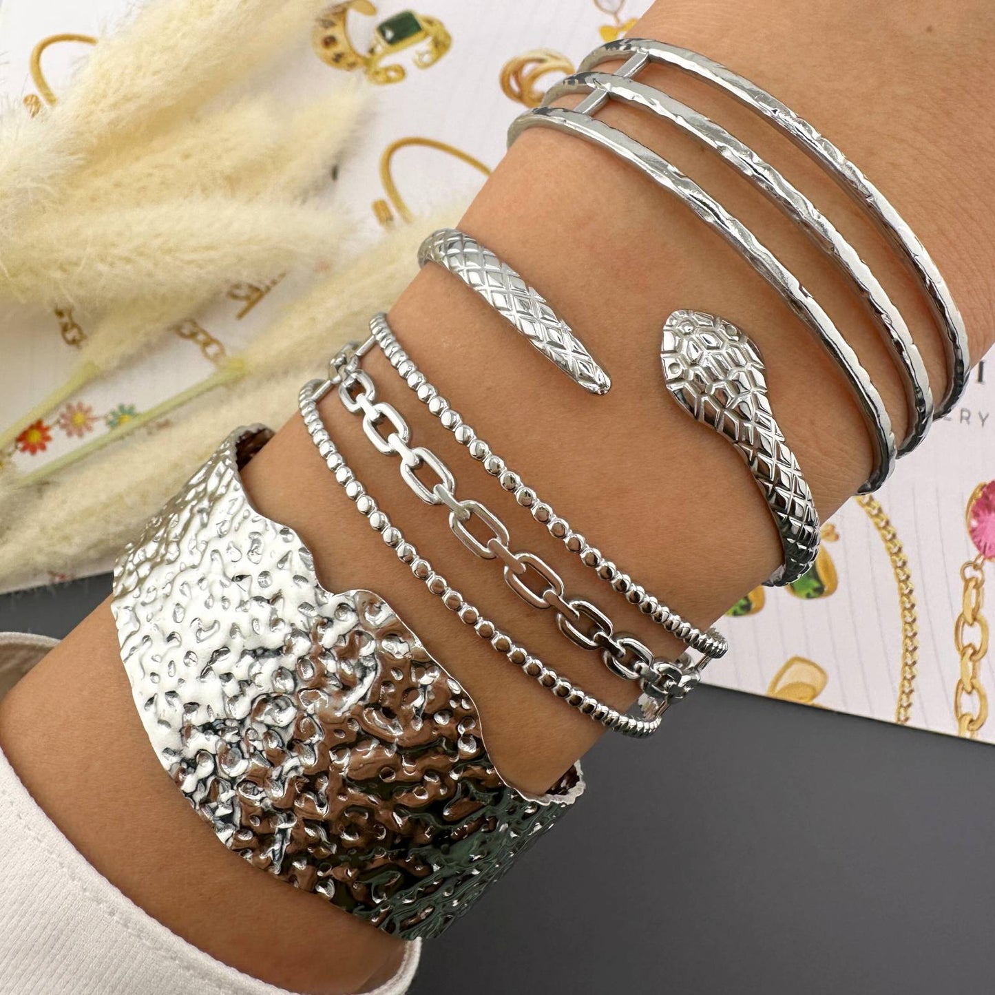 Stainless steel snake bracelet, Intensity 88678-0