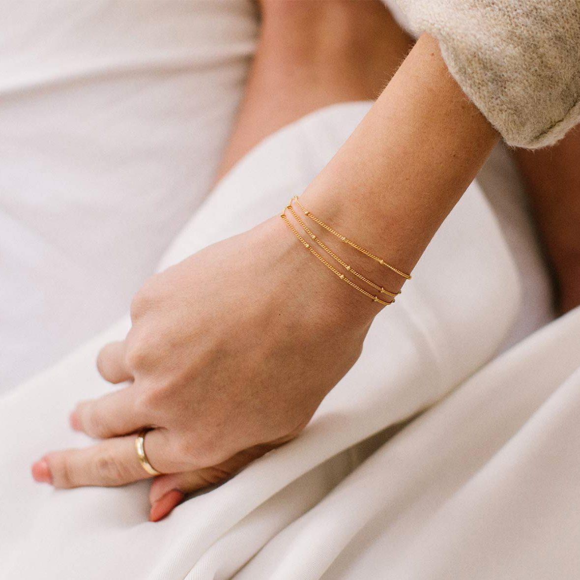 18K gold plated Stainless steel bracelet, Intensity 87140-0