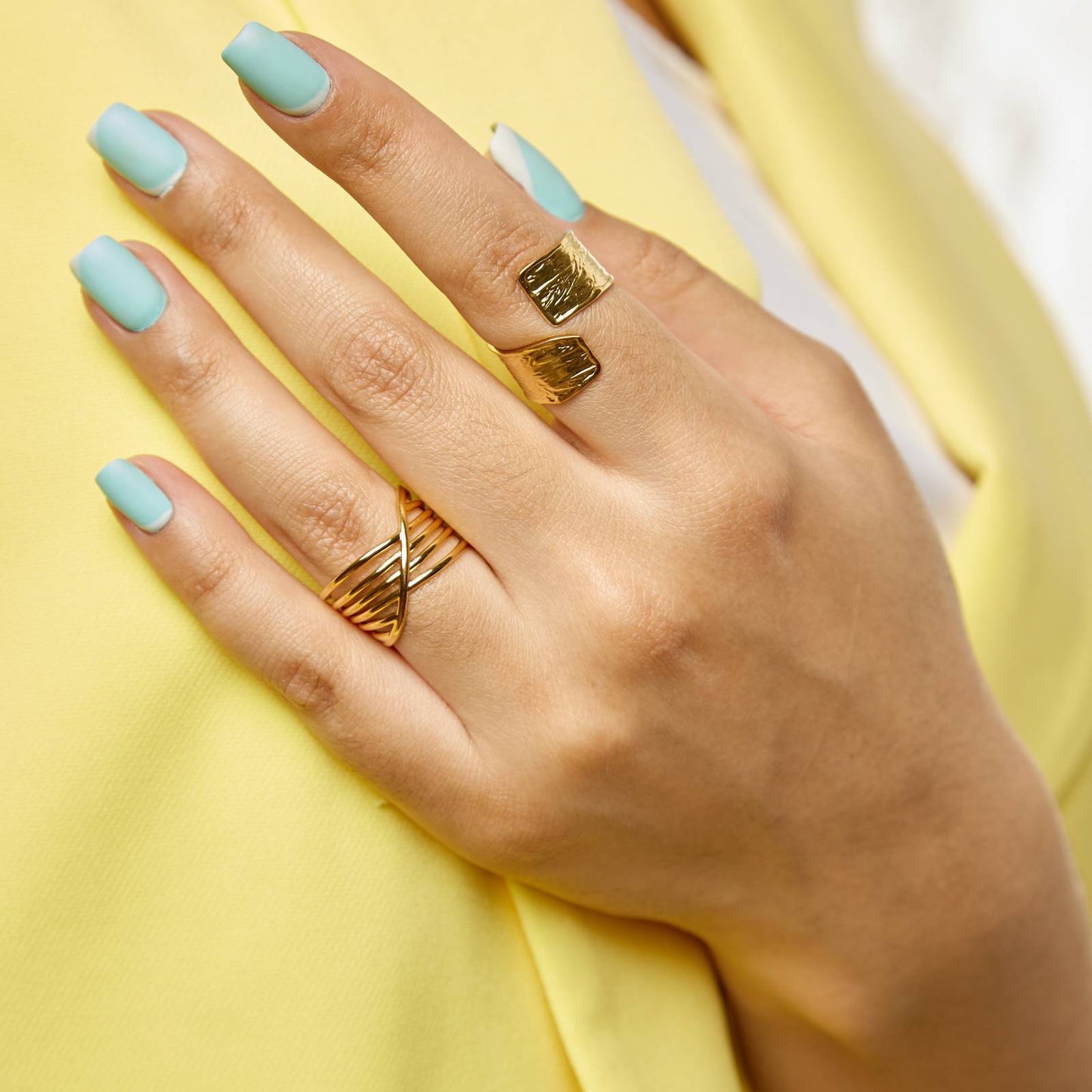 18K gold plated Stainless steel finger ring, Intensity 87598-0