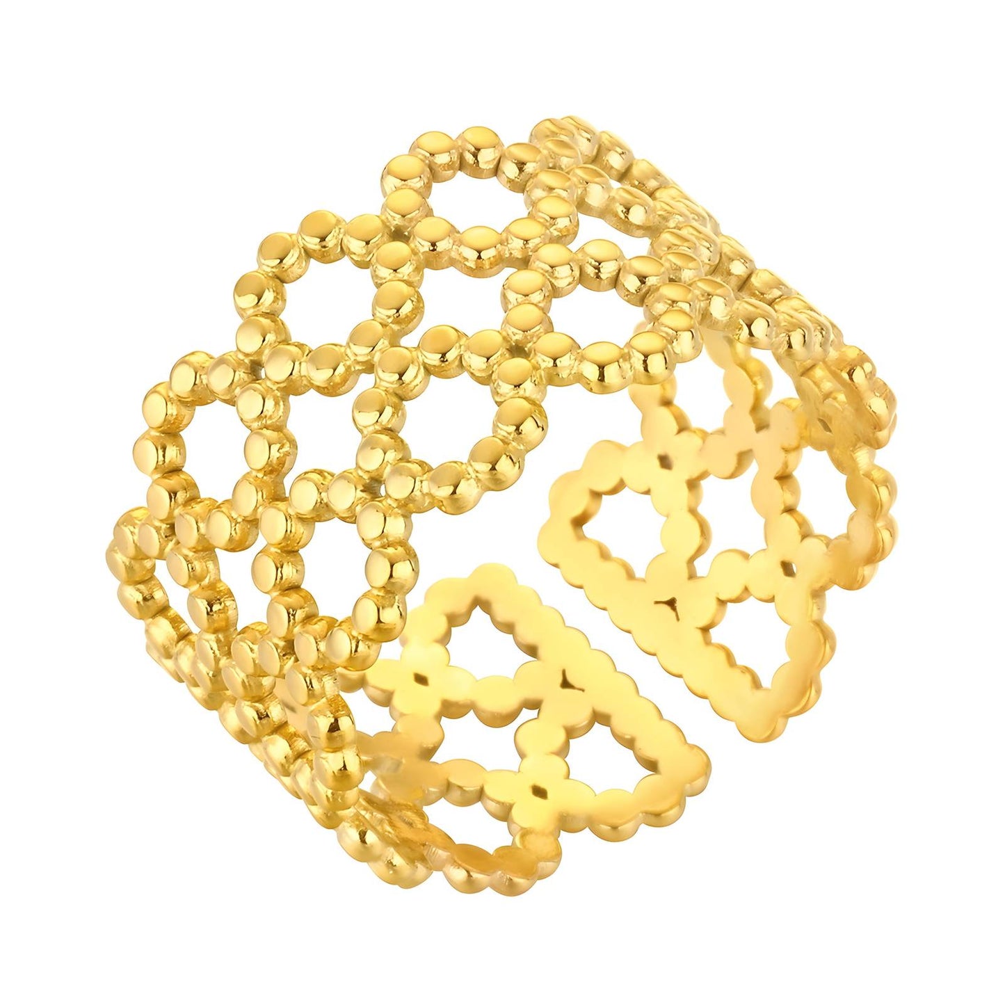 18K gold plated Stainless steel finger ring, Intensity 87097-0