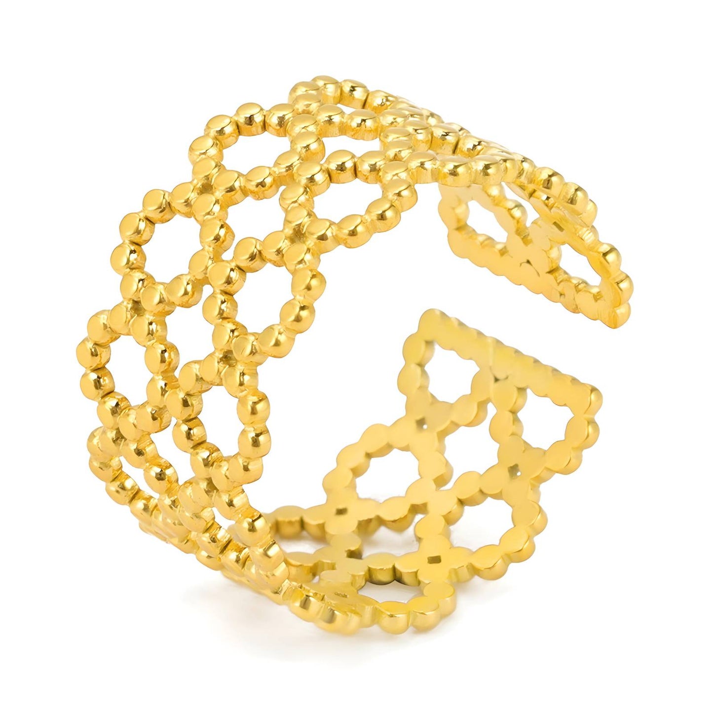 18K gold plated Stainless steel finger ring, Intensity 87097-0