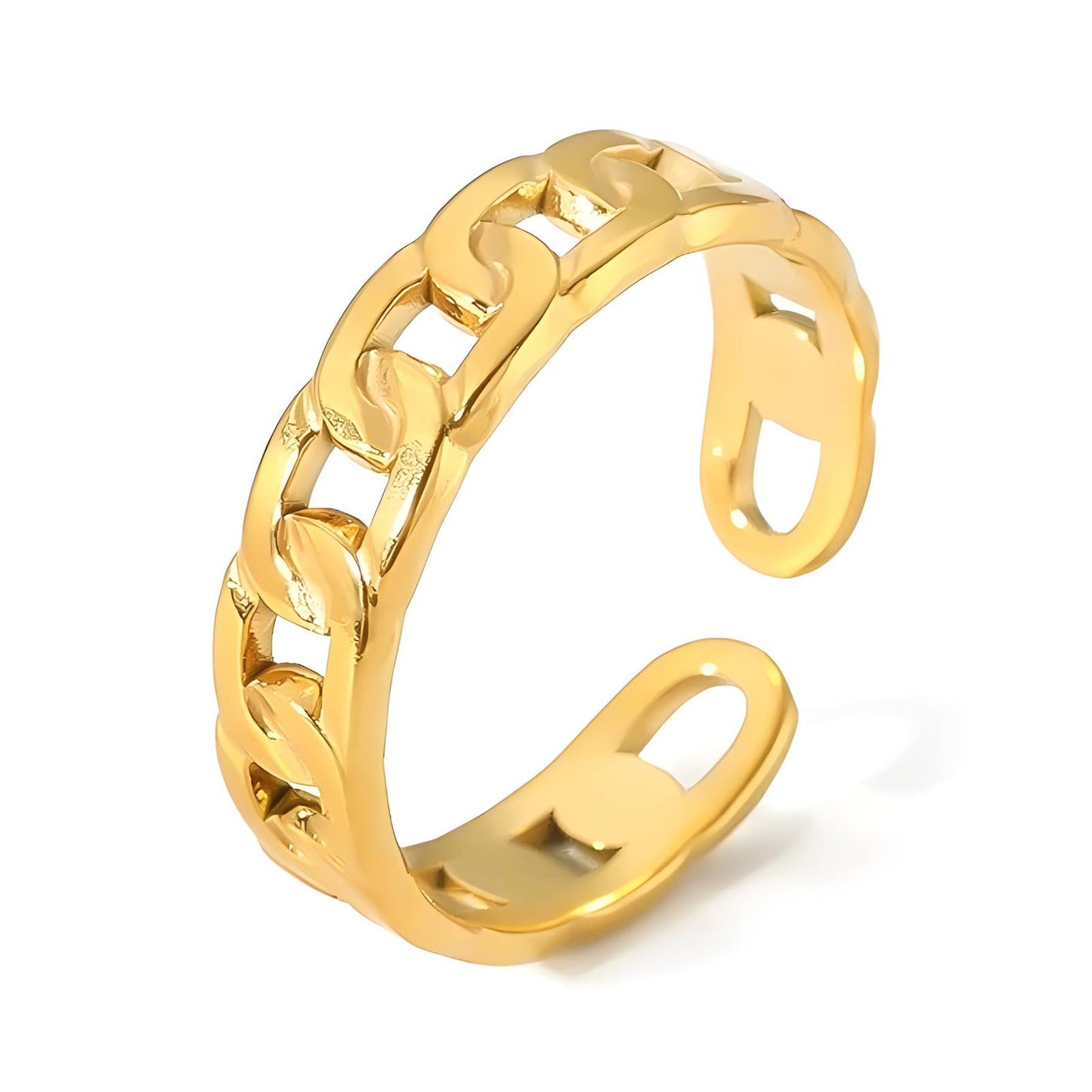 18K gold plated Stainless steel finger ring, Intensity 87098-0