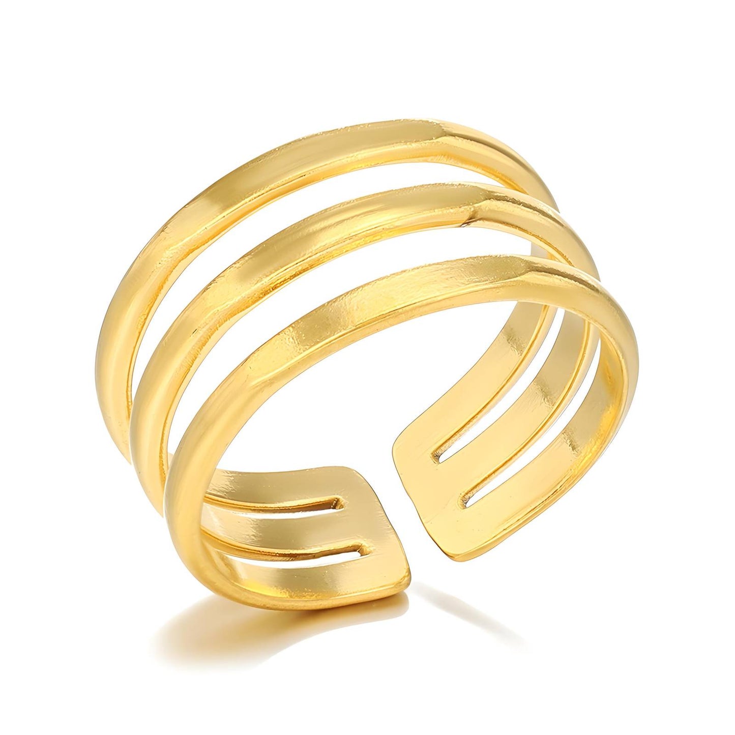 18K gold plated Stainless steel finger ring, Intensity 87100-0