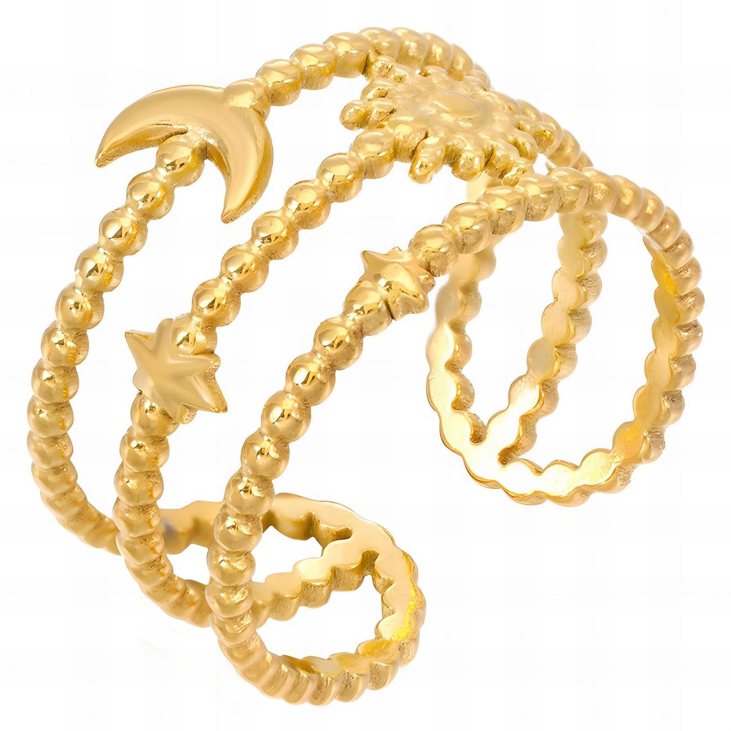 18K gold plated Stainless steel finger ring, Intensity 87103-0